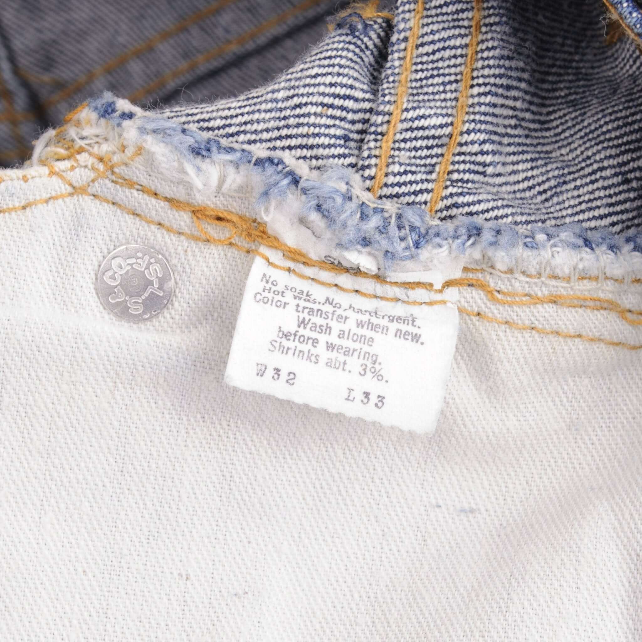 Beautiful Indigo Levis 517 Jeans With Blue Bar Tacks 1980s Made in USA with Dark Wash Talon Zipper Size on tag 32X33 Actual Size 32X33 Back Button #653