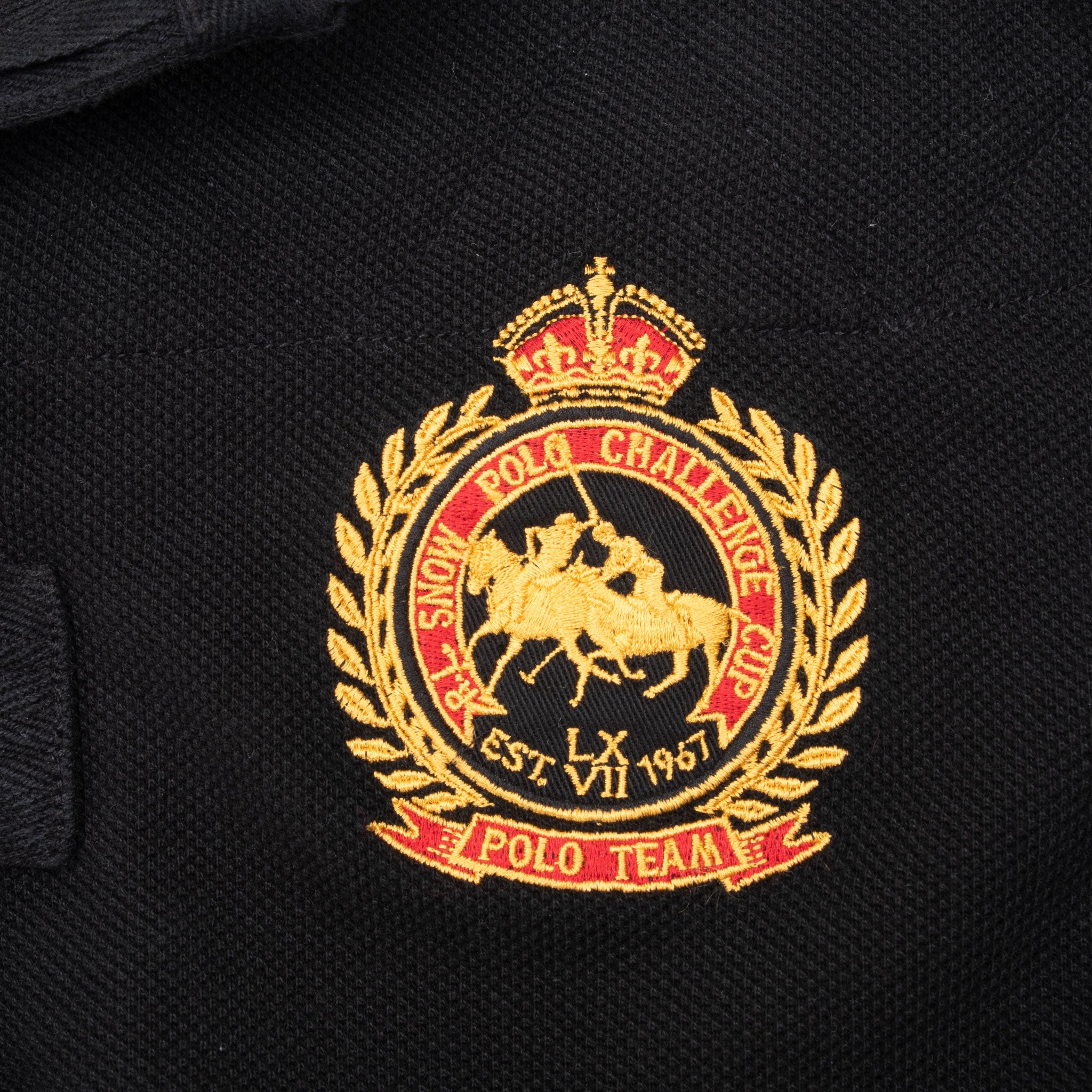 Vintage Polo Ralph Lauren Black Rugby Polo Shirt Stripe 1990S Size 2XL