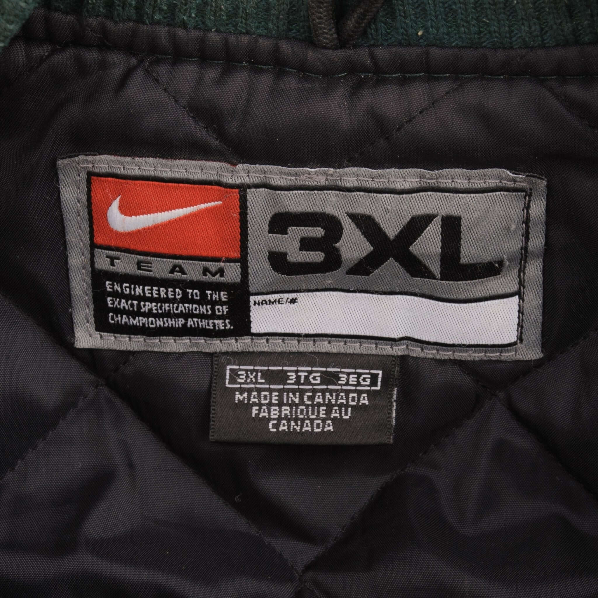 VINTAGE NIKE NFL GREEN BAY PACKERS VARSITY JACKET SIZE 3XL 2000S