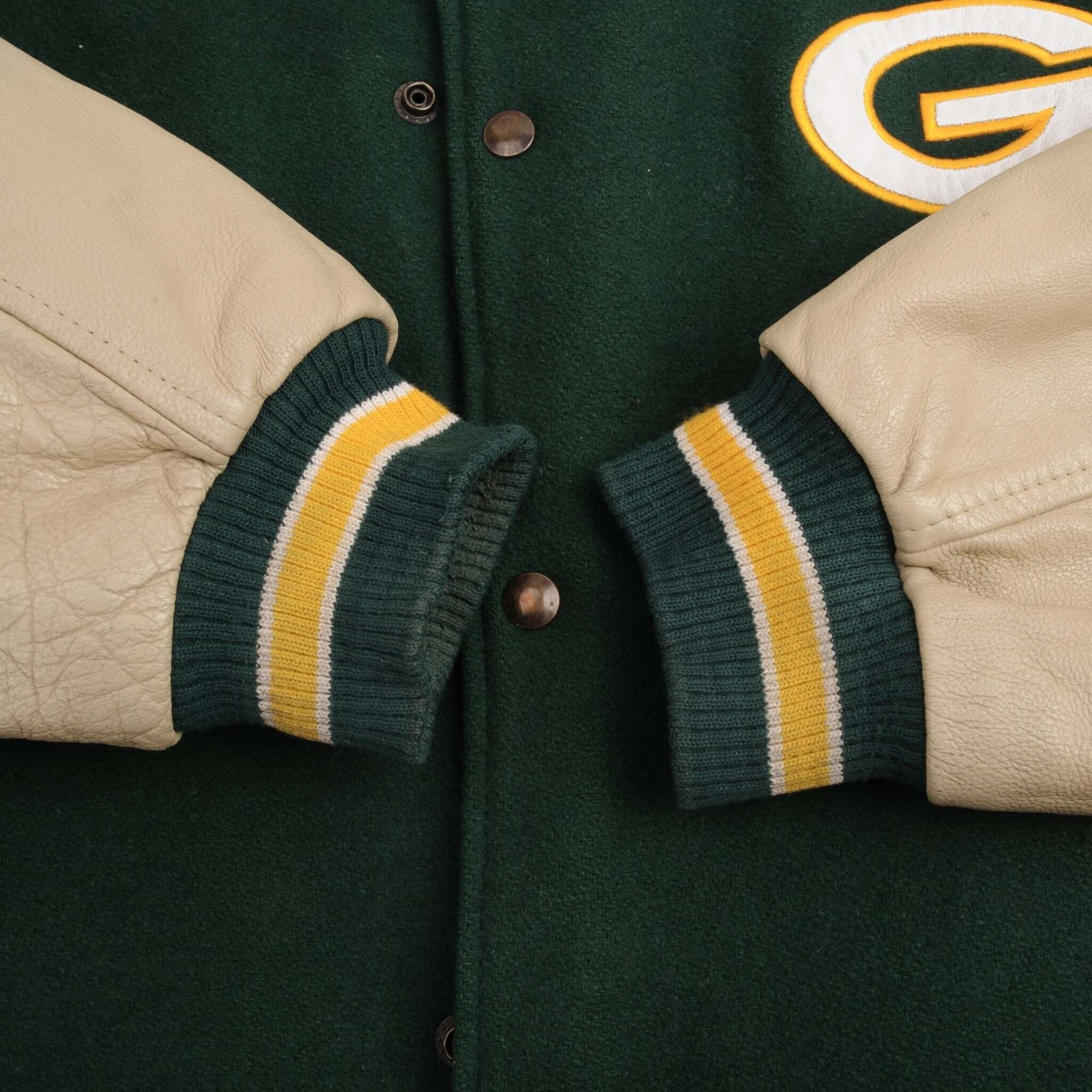 VINTAGE NIKE NFL GREEN BAY PACKERS VARSITY JACKET SIZE 3XL 2000S