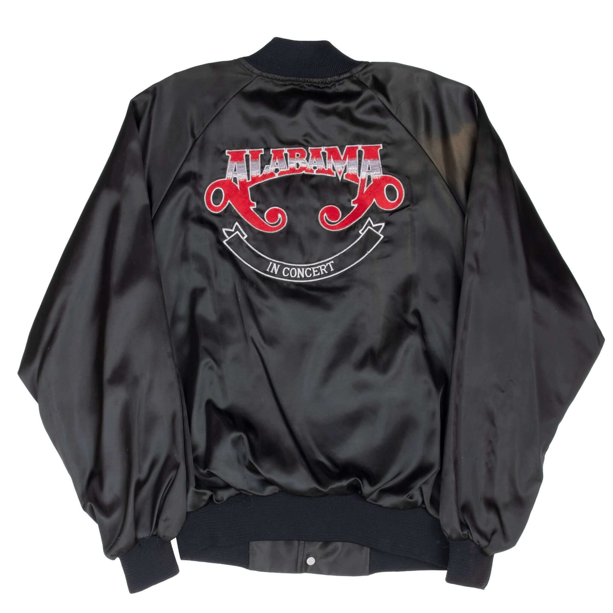 Vintage Albama In Concert Satin Bomber Jacket 1990S Large Made In Usa