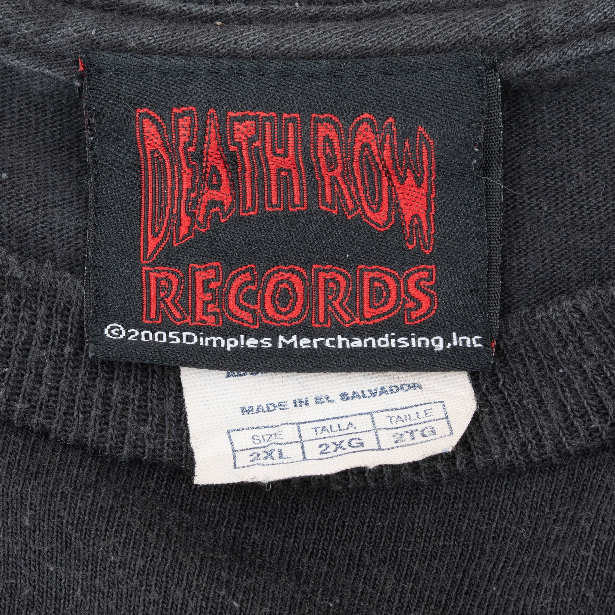 Vintage Snoop Doggy Dogg Deathrow Records Rap Tee Shirt Size 2XL 2005