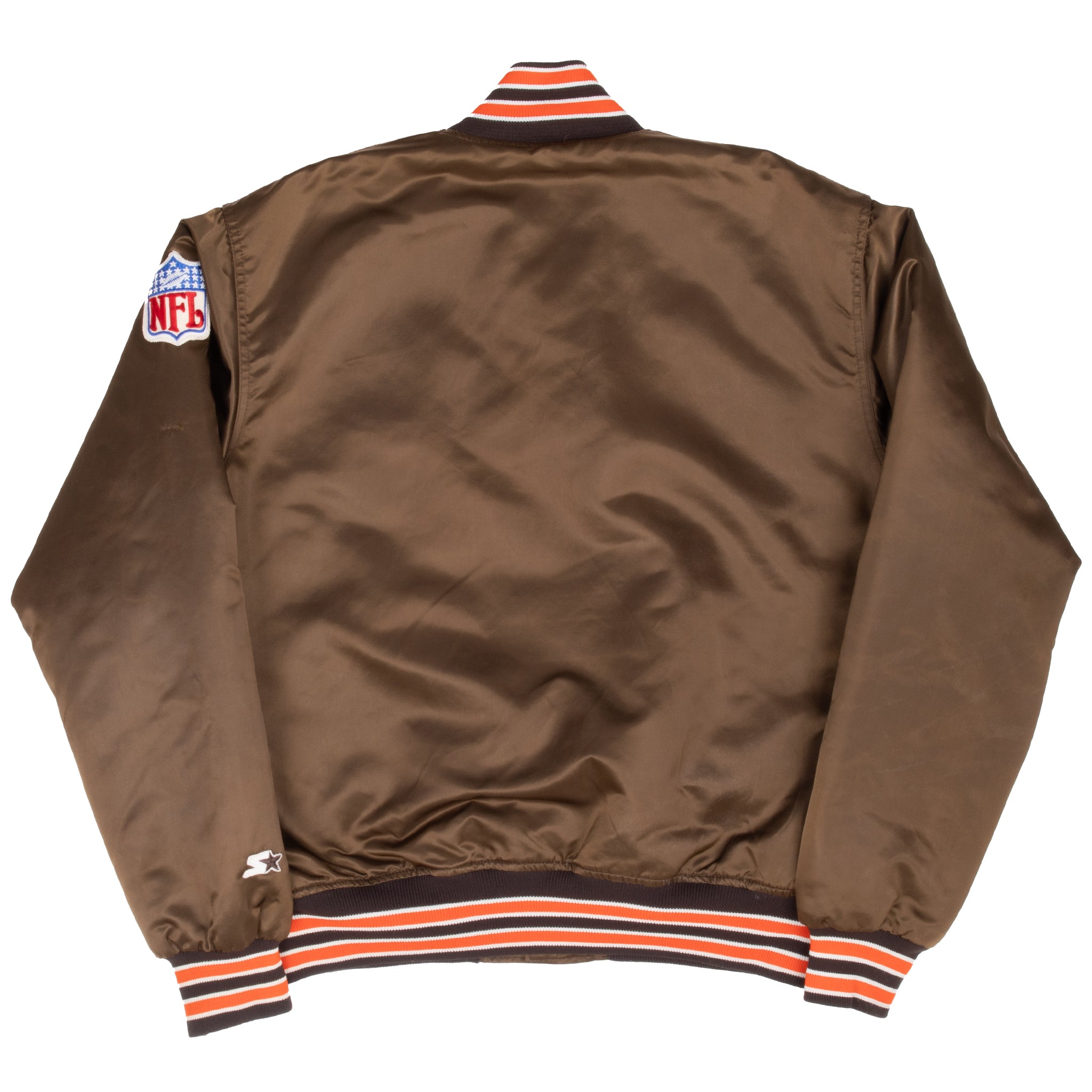 Vintage Nfl Cleveland Browns Starter Bomber Satin Jacket 1990S Size Large
