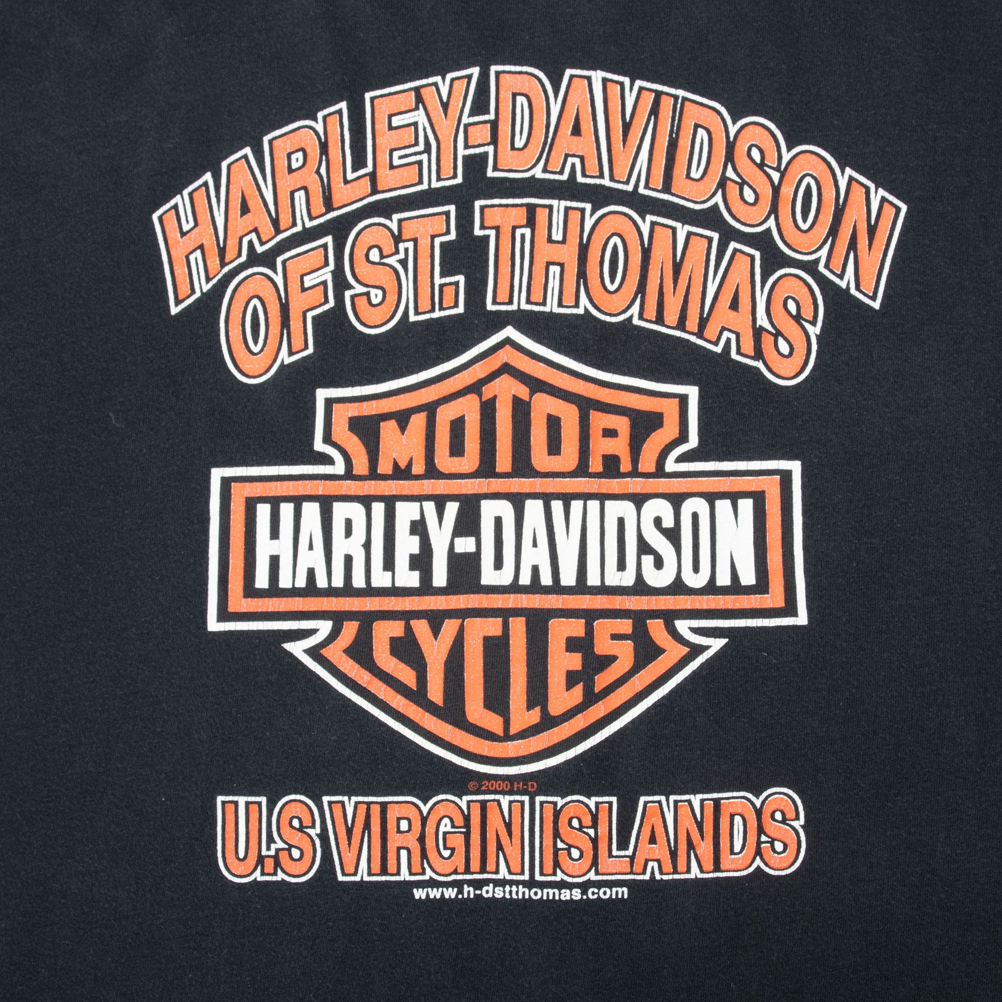 Vintage Harley Davidson Us Virgin Islands Tee Shirt 2000S Size XL