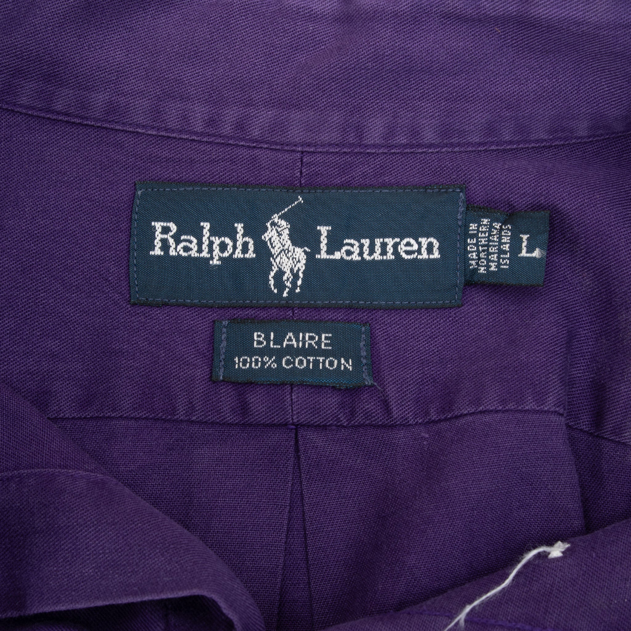 Vintage Ralph Lauren Purple Shirt 1990S Size Large
