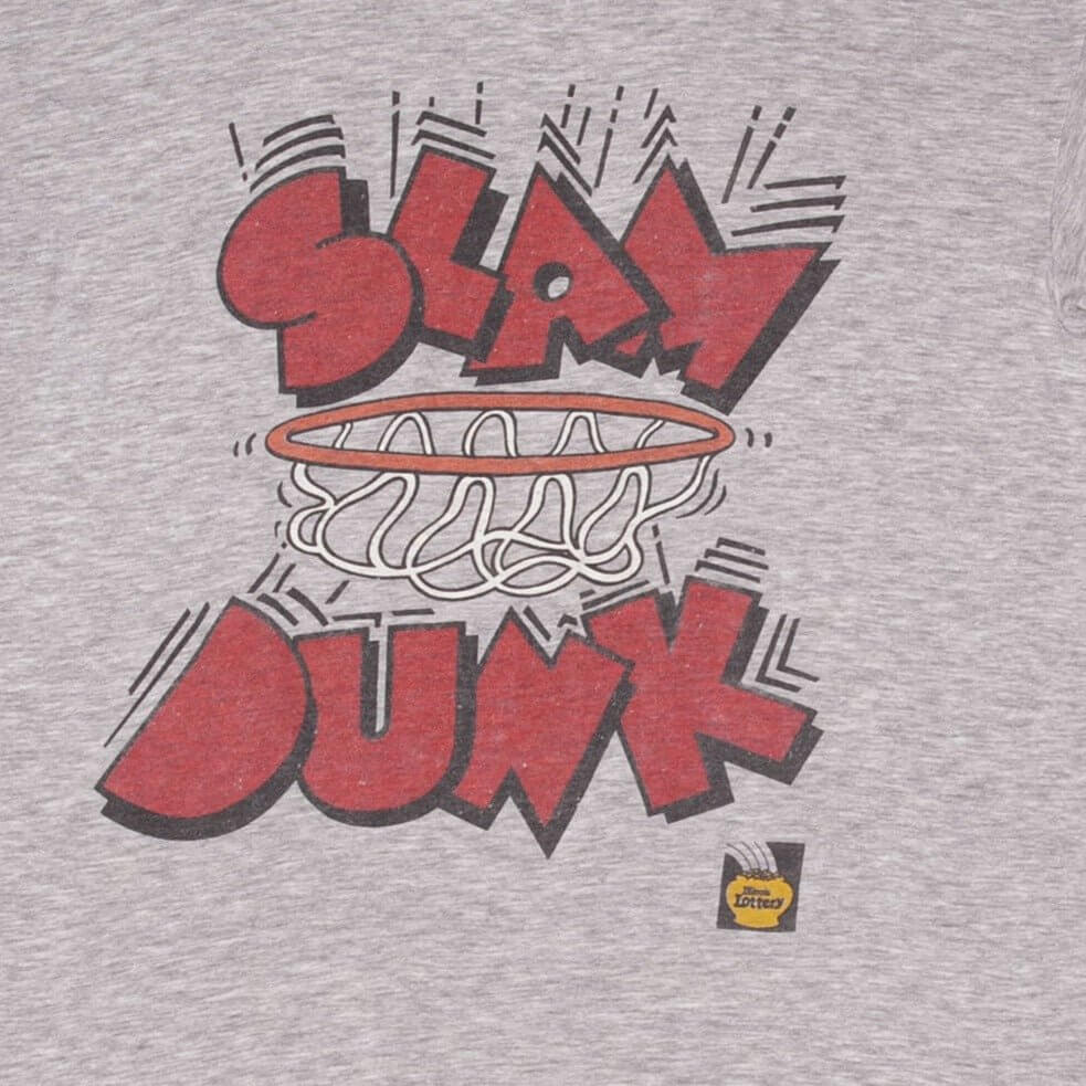 Vintage Chicago Bulls Slam Dunk Early 1990s Tee Shirt Size Small Made In USA With Single Stitch Sleeves