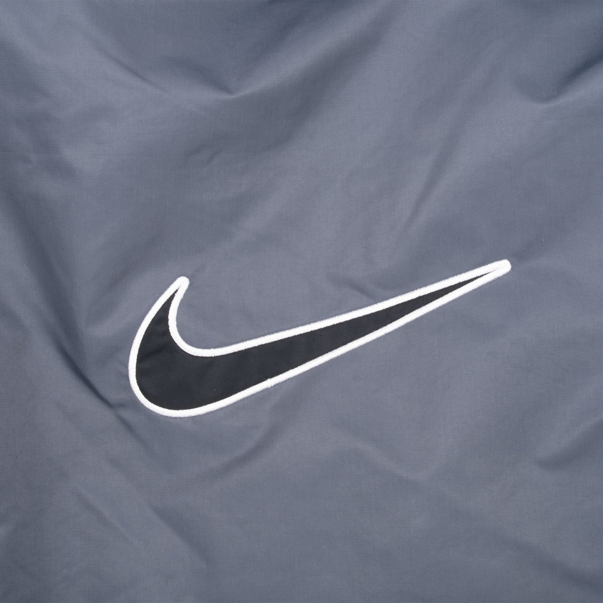 Vintage Nike Big Swoosh Dark Grey Hooded Windbreaker Jacket 2000S Size Large