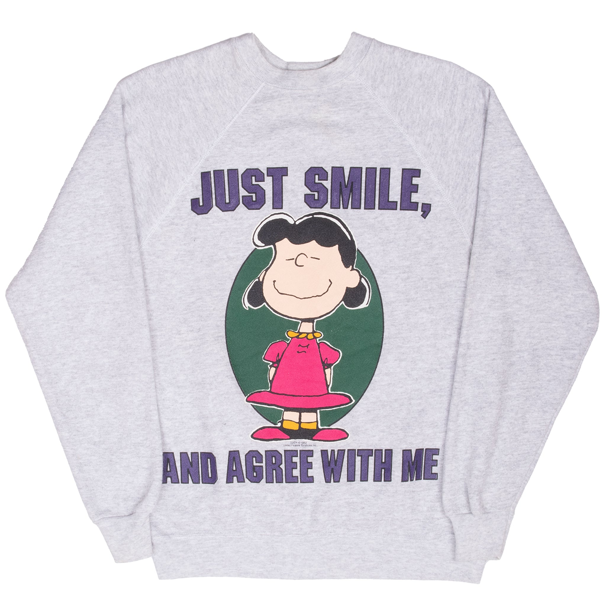 Vintage Snoopy Lucy Van Pelt Sweatshirt 1990S Size Medium Made In Usa