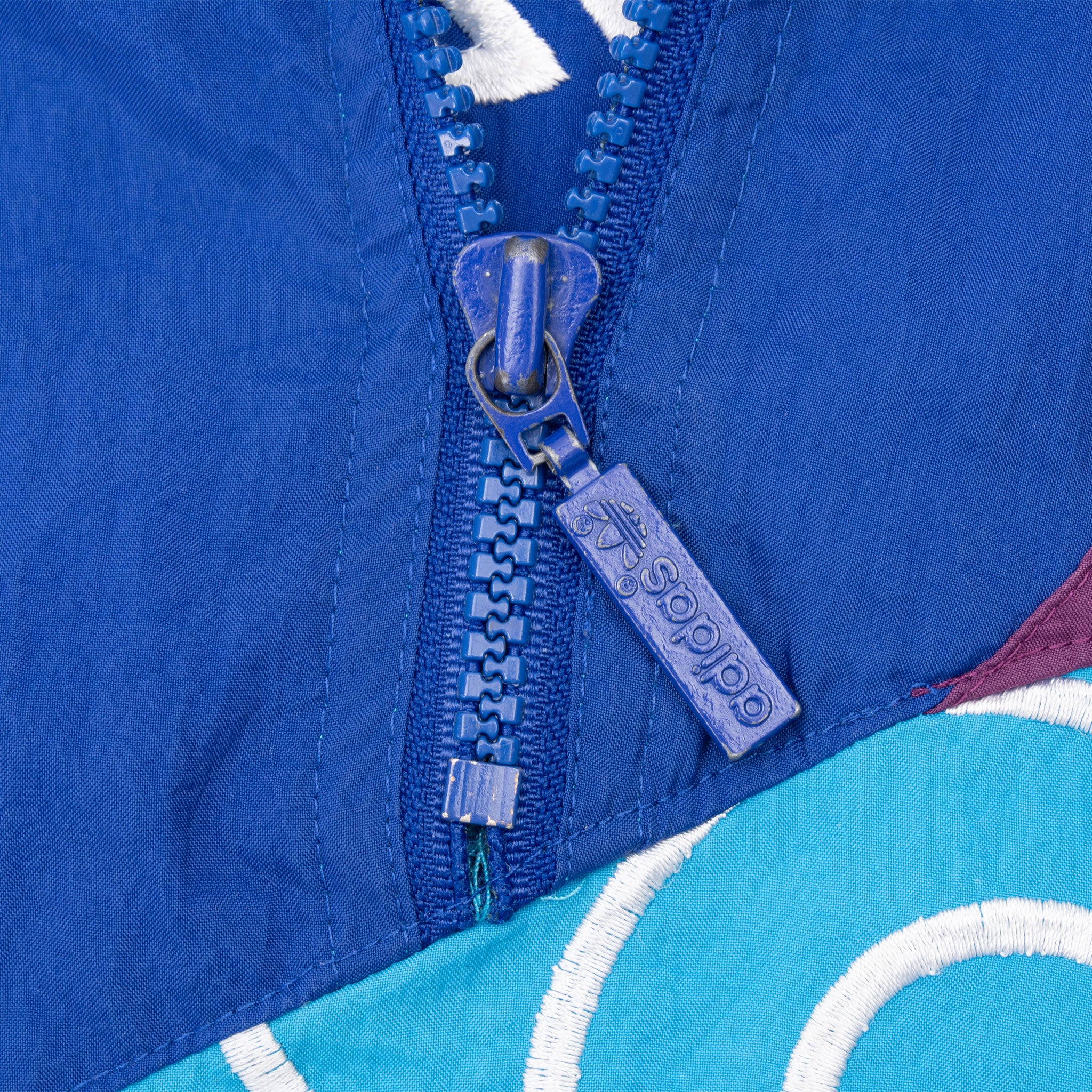 Vintage Adidas Pullover Blue Windbreaker Jacket 1990S Size Large