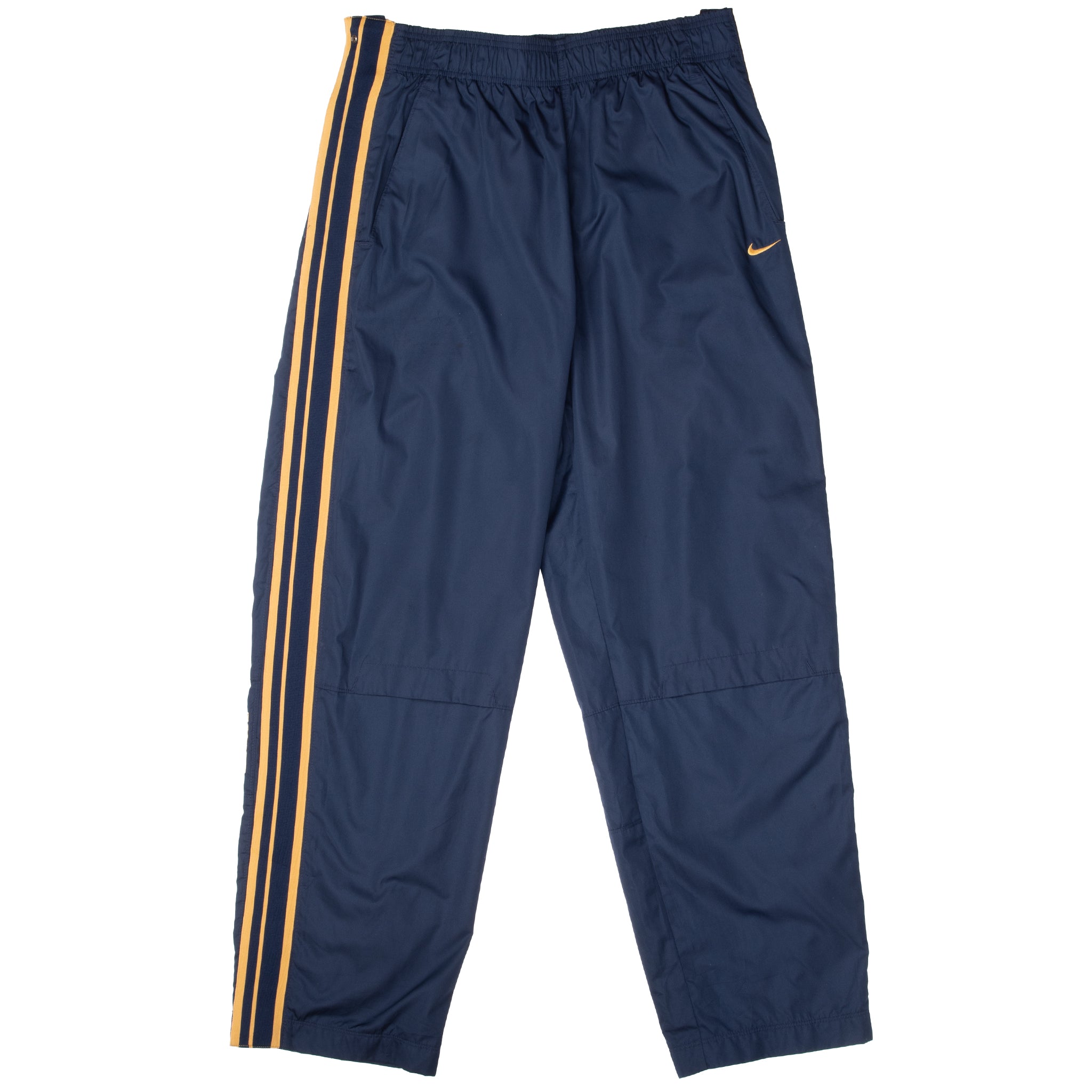 Vintage Nike Classic Swoosh Blue Gold Track Pants 2000S Size Large