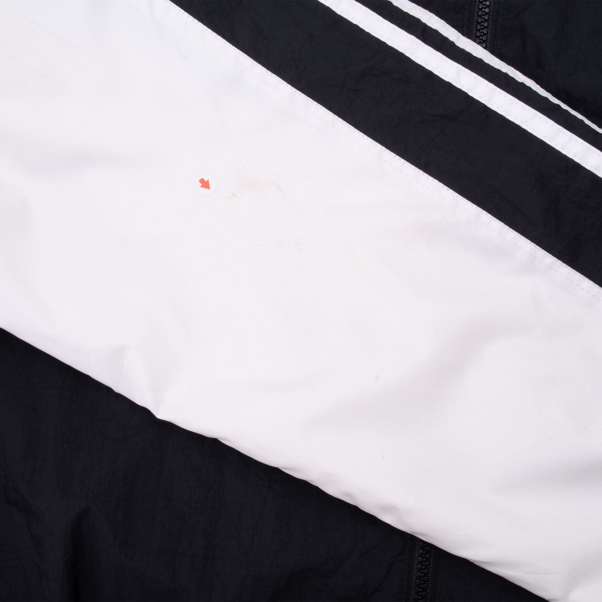 VINTAGE ADIDAS 3 STRIPES BLACK WINDBREAKER JACKET 1990S LARGE