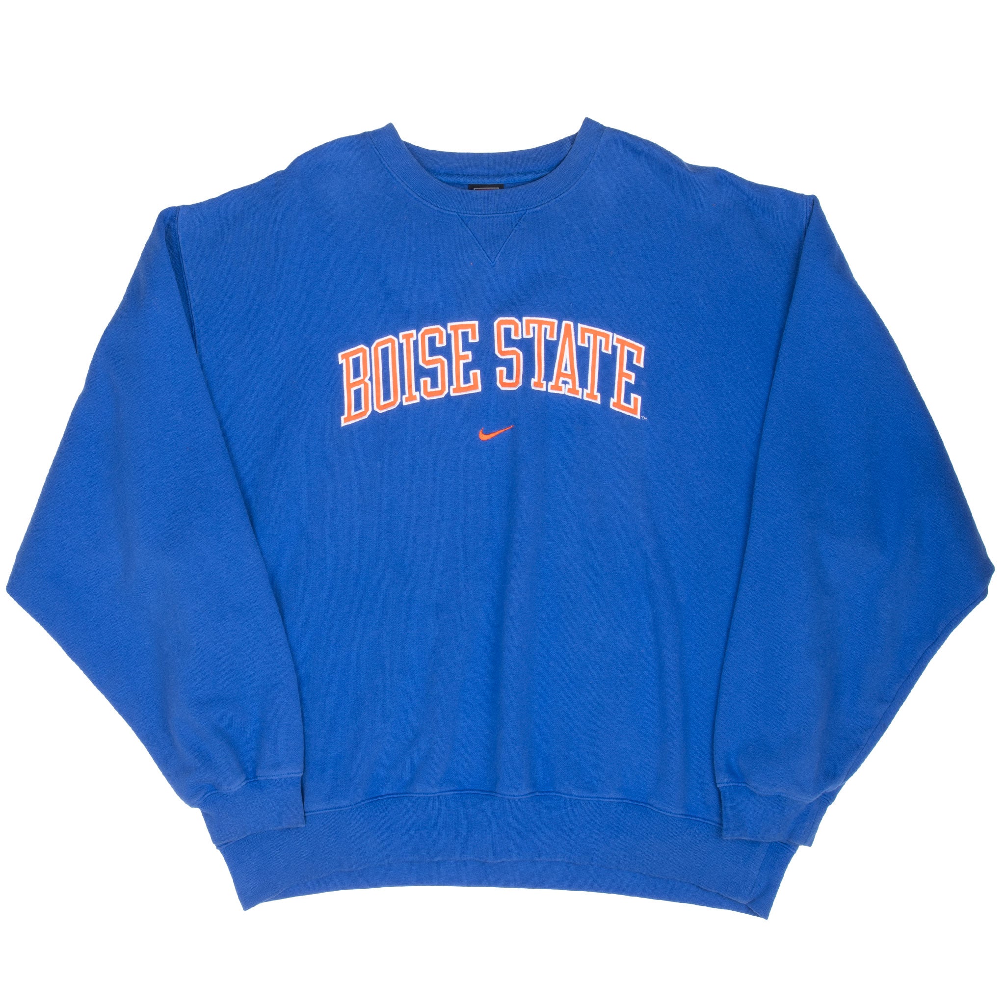 Vintage Nike Boise State Center Swoosh Blue Sweatshirt 1990S Size XL