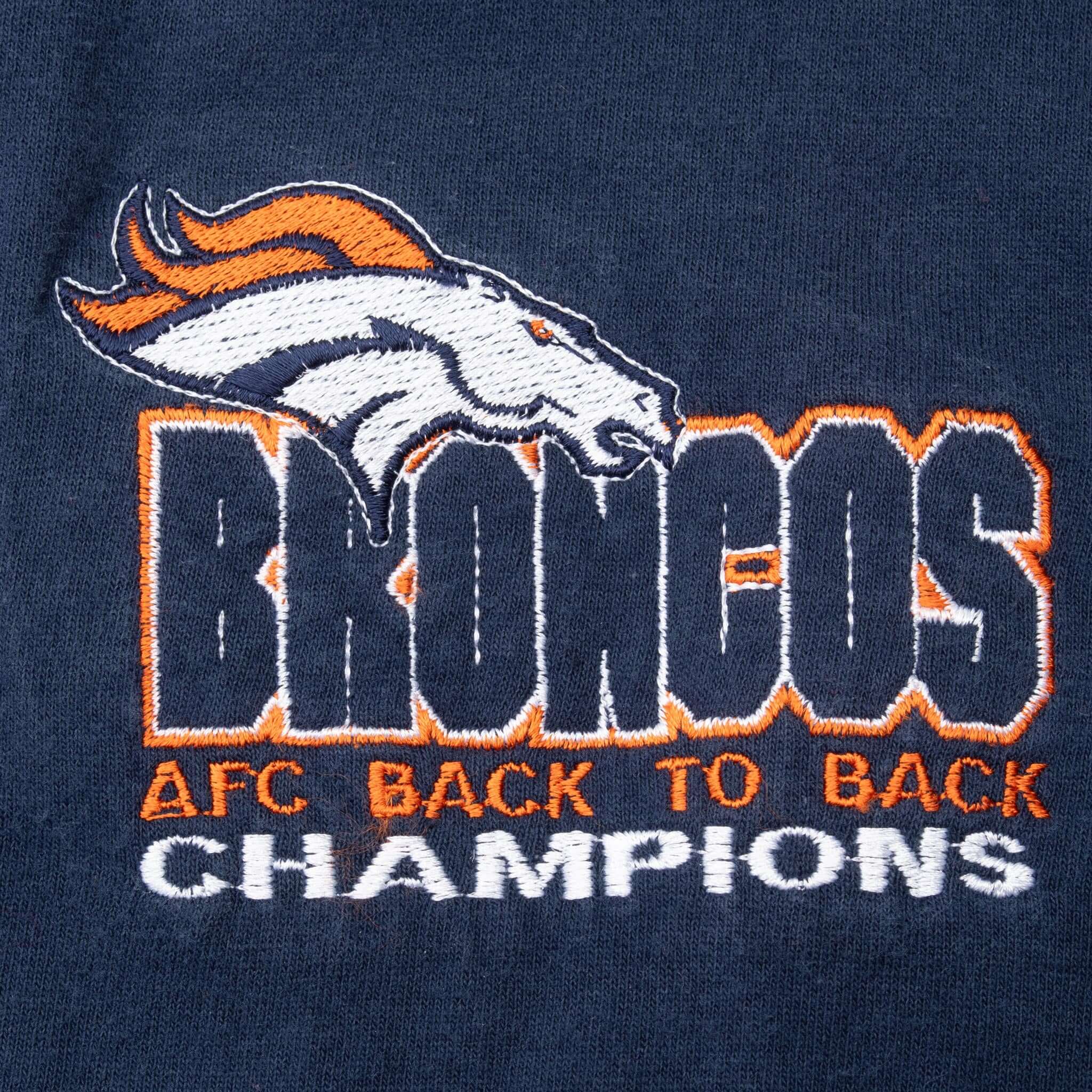 Vintage Nfl Denver Broncos Embroidered 1998 Tee Shirt Size XL