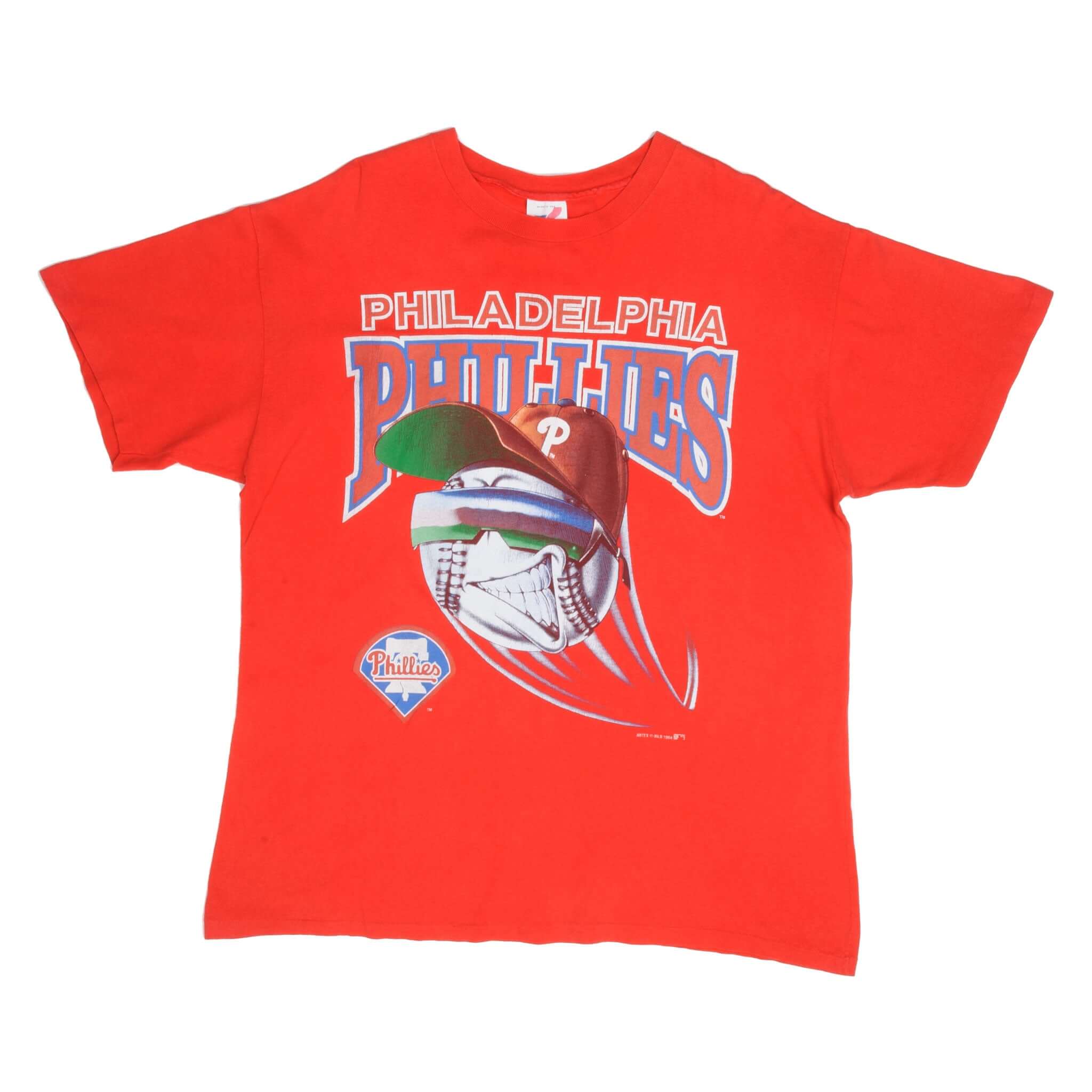 Vintage MLB Philadelphia Phillies Tee Shirt 1994 Size XL Made In USA with single stitch sleeves