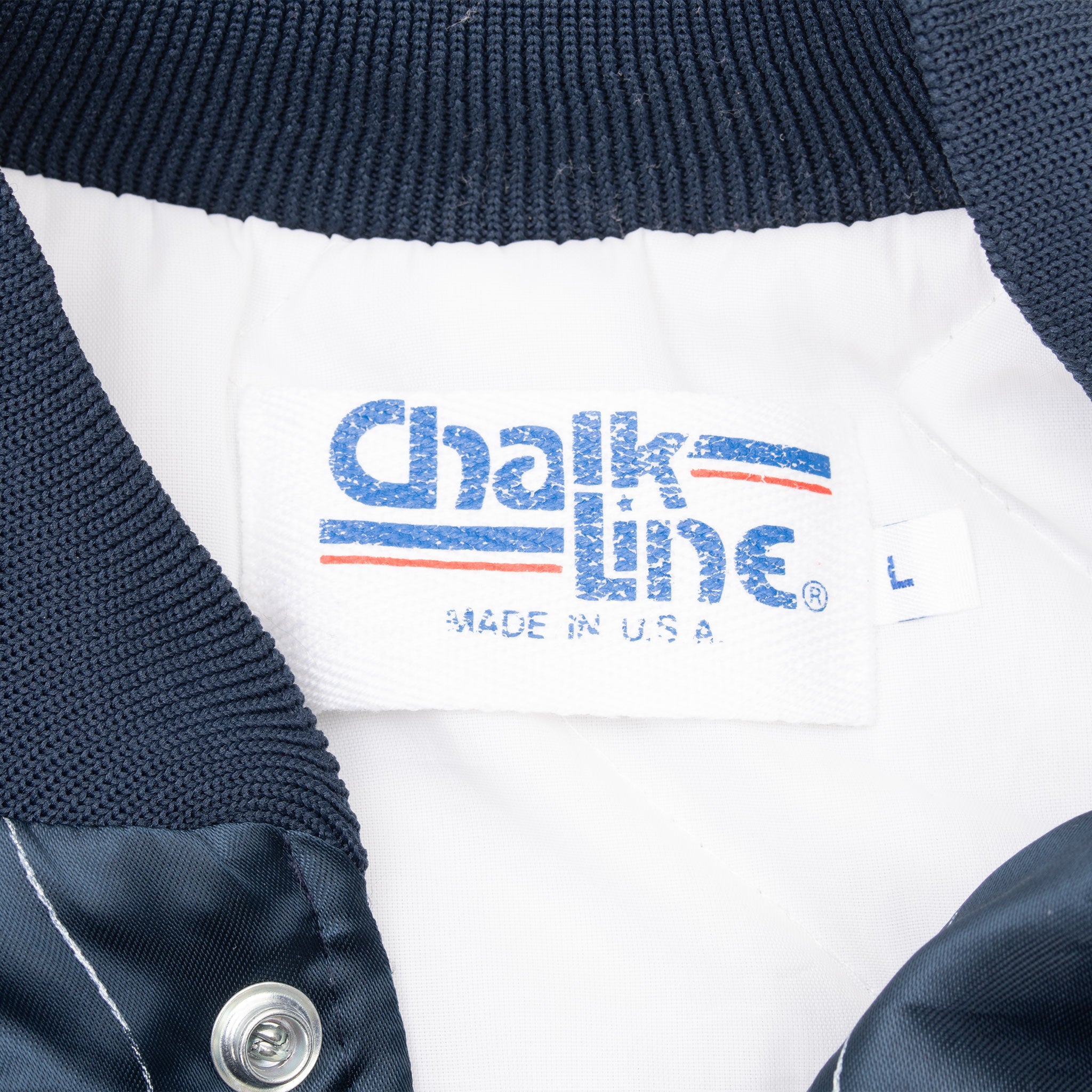 Vintage Mlb Boston Red Sox Satin Chalkline Bomber Jacket 1990S Size Large Made In Usa