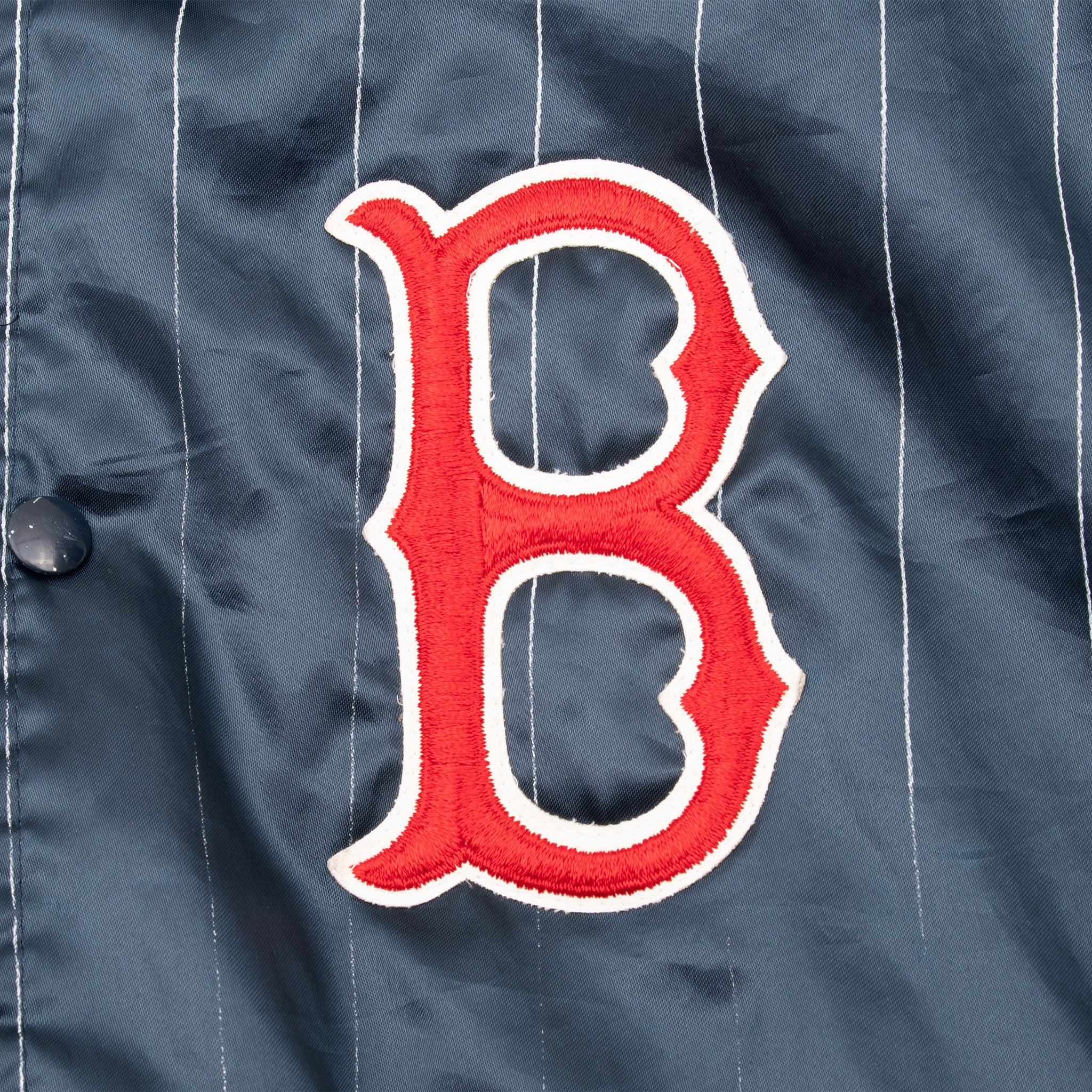 Vintage Mlb Boston Red Sox Satin Chalkline Bomber Jacket 1990S Size Large Made In Usa
