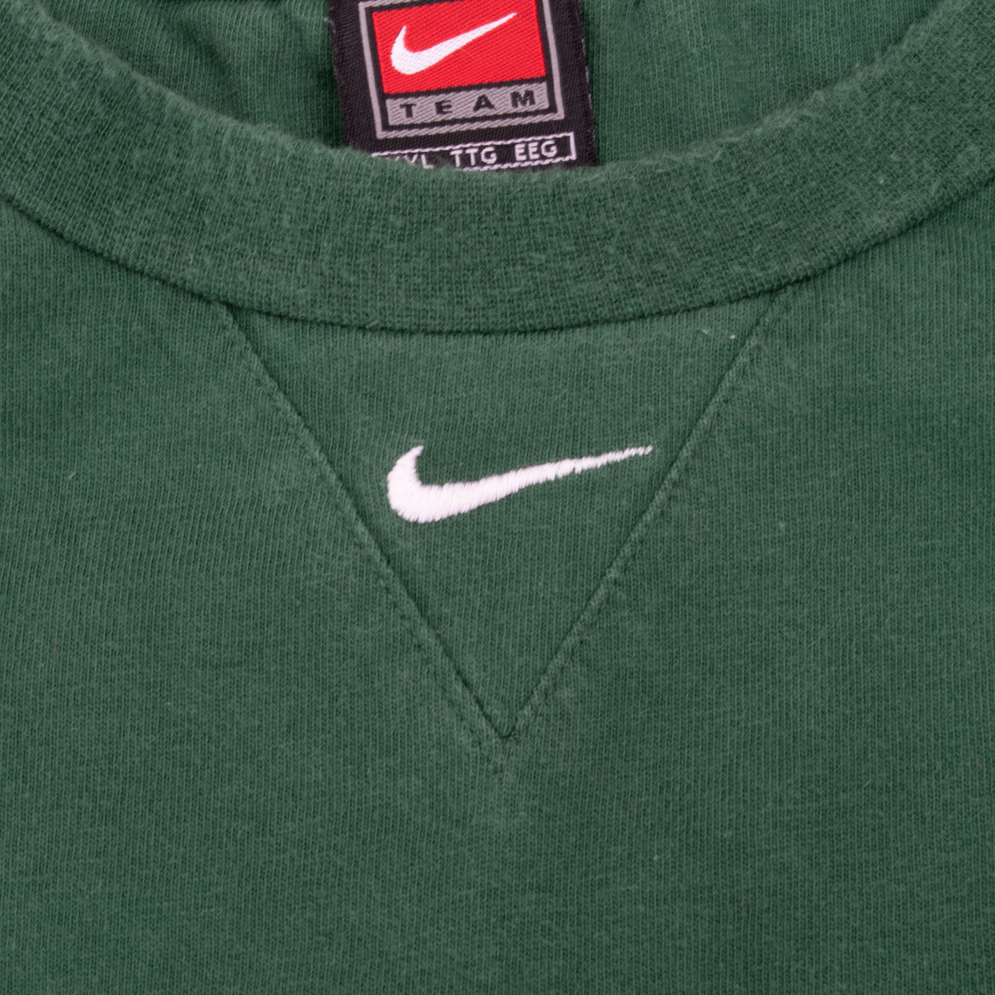Vintage Nike Ncaa Michigan State Center Swoosh Tee Shirt 1990S Size 2XL