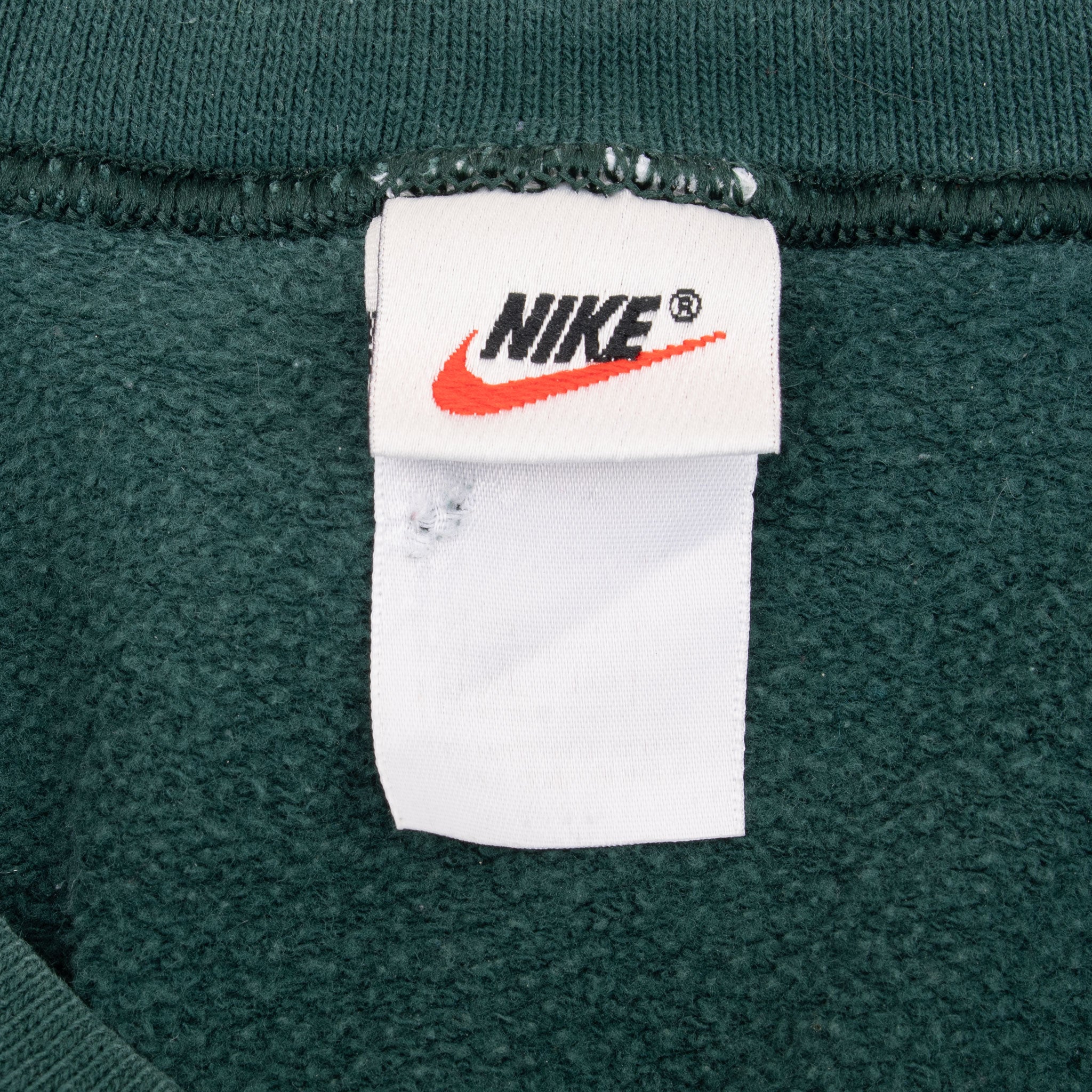 Vintage Nike Classic Swoosh Pine Green Sweatshirt 1990S Size XL