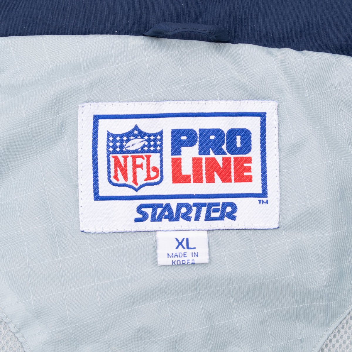 NFL Pro Line by Starter neck label with XL size tag