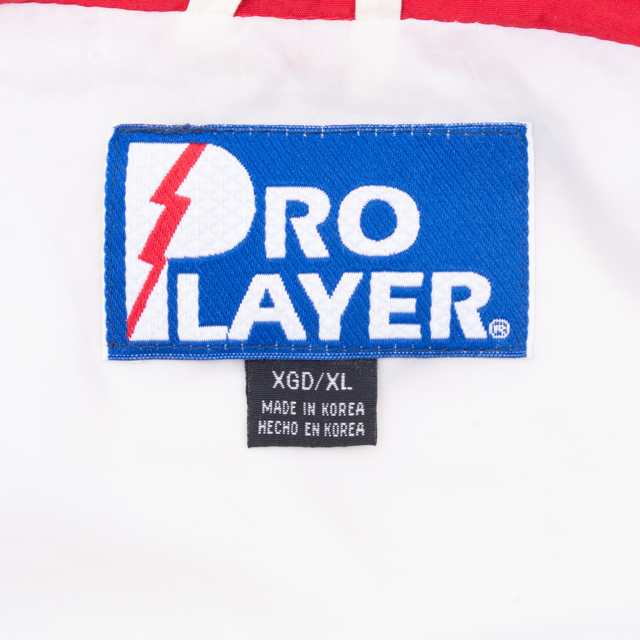 Pro Player neck label and XL size tag inside Team USA Basketball windbreaker