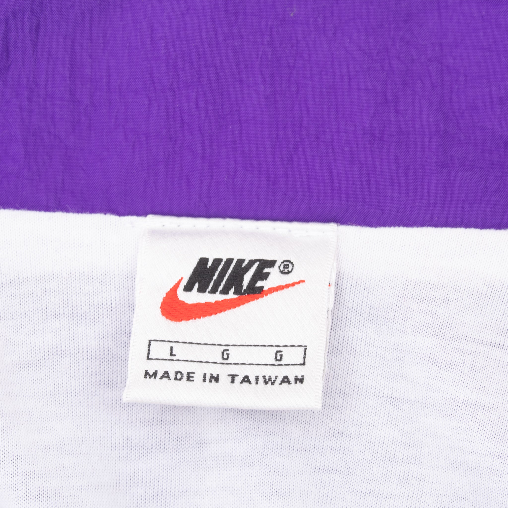 Vintage Nike Classic Swoosh Purple Windbreaker Jacket 1990S Size Large