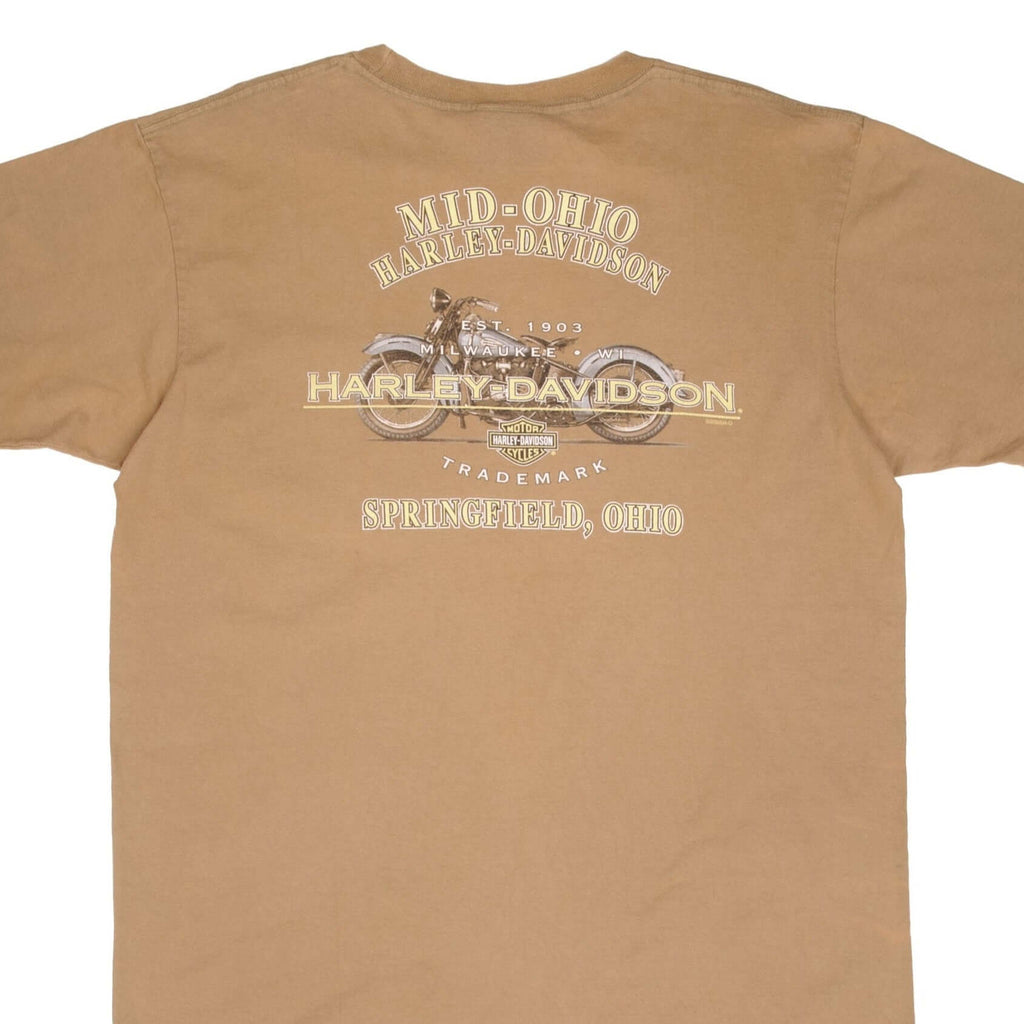 Vintage Harley Davidson Mid Ohio Springfield Ohio Pocket 2008 Tee Shirt Size Xl Made In Usa