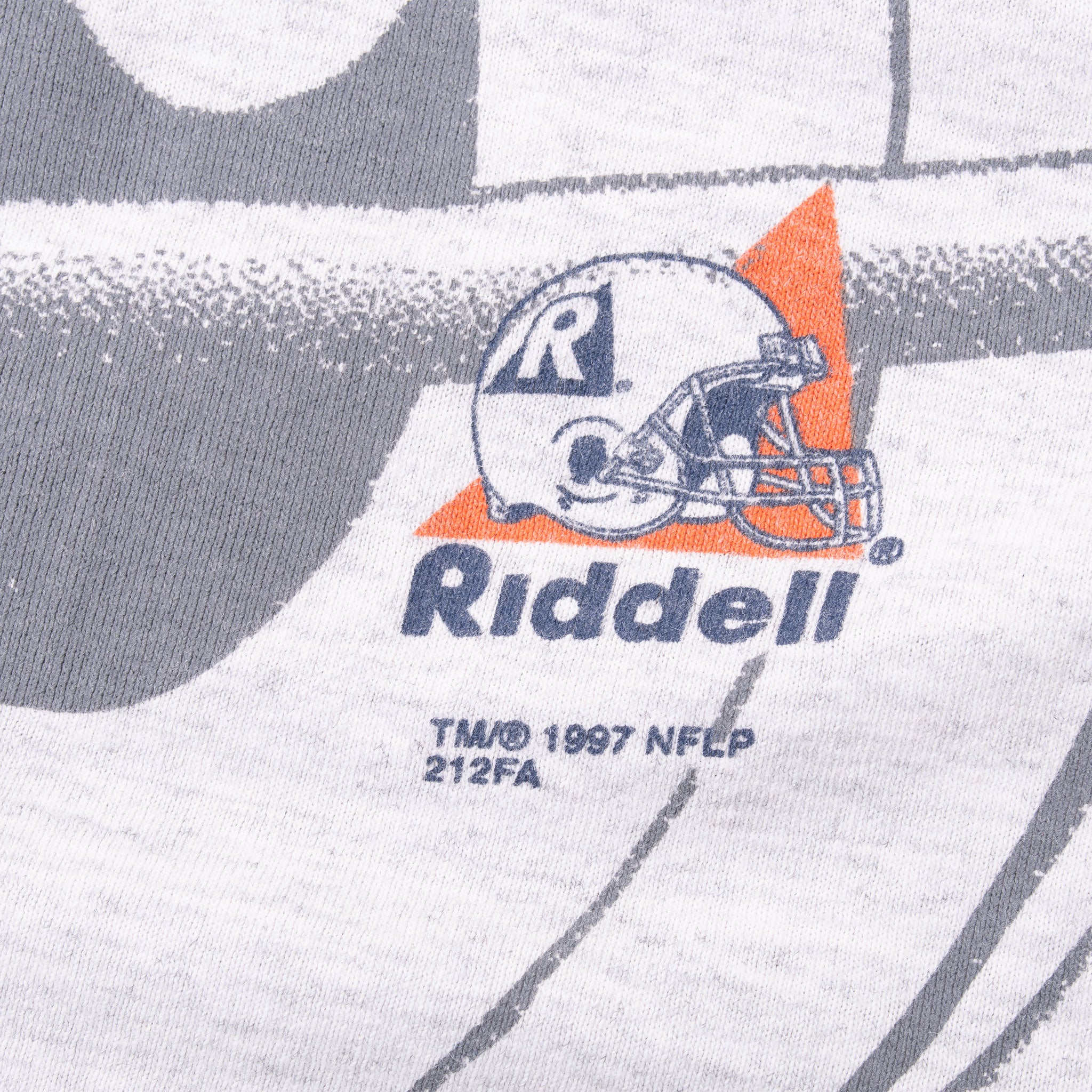 Vintage Nfl Denver Broncos All Over Print 1997 Tee Shirt Size XL Made In USA with Single Stitch Sleeves