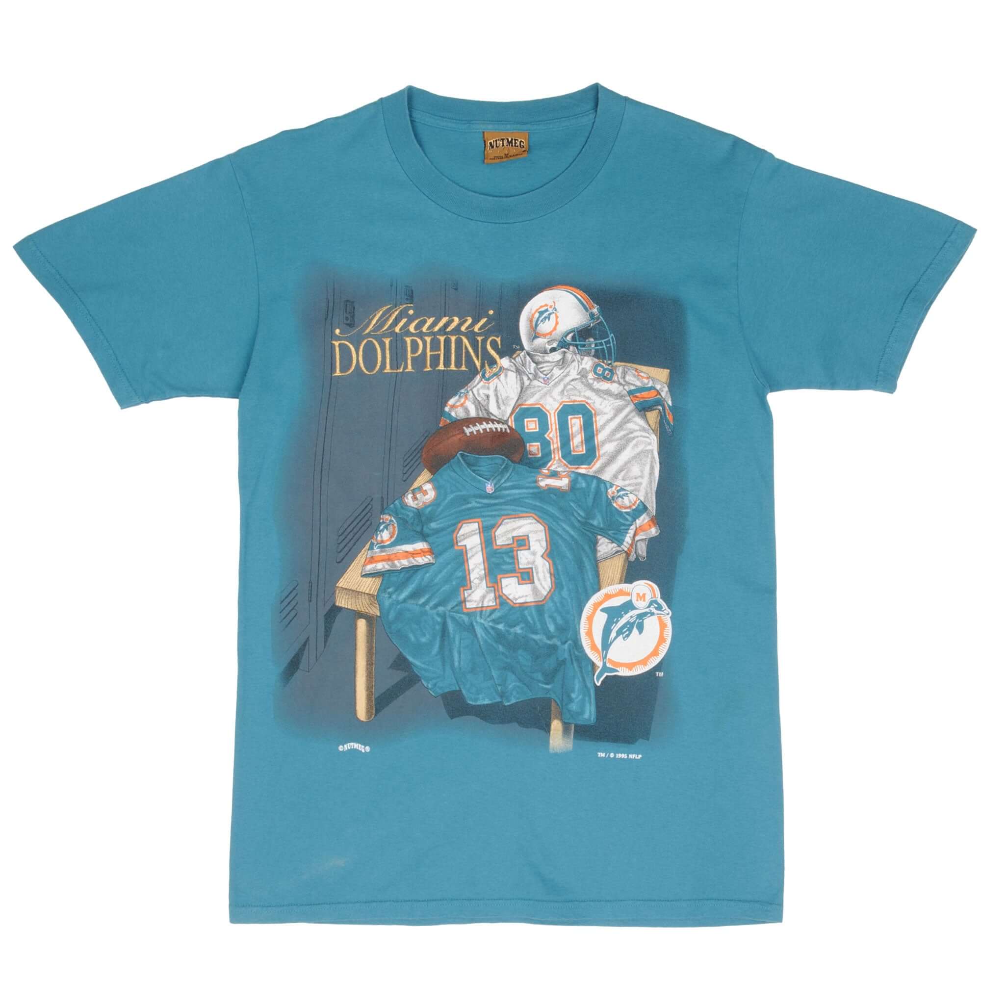 Vintage NFL Miami Dolphins 1995 Tee Shirt Size Medium Made In USA