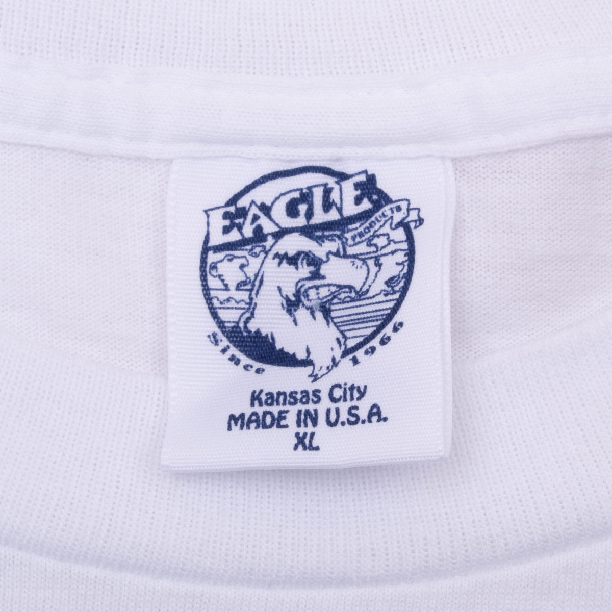 Eagle brand neck tag marked XL and Made in U.S.A.