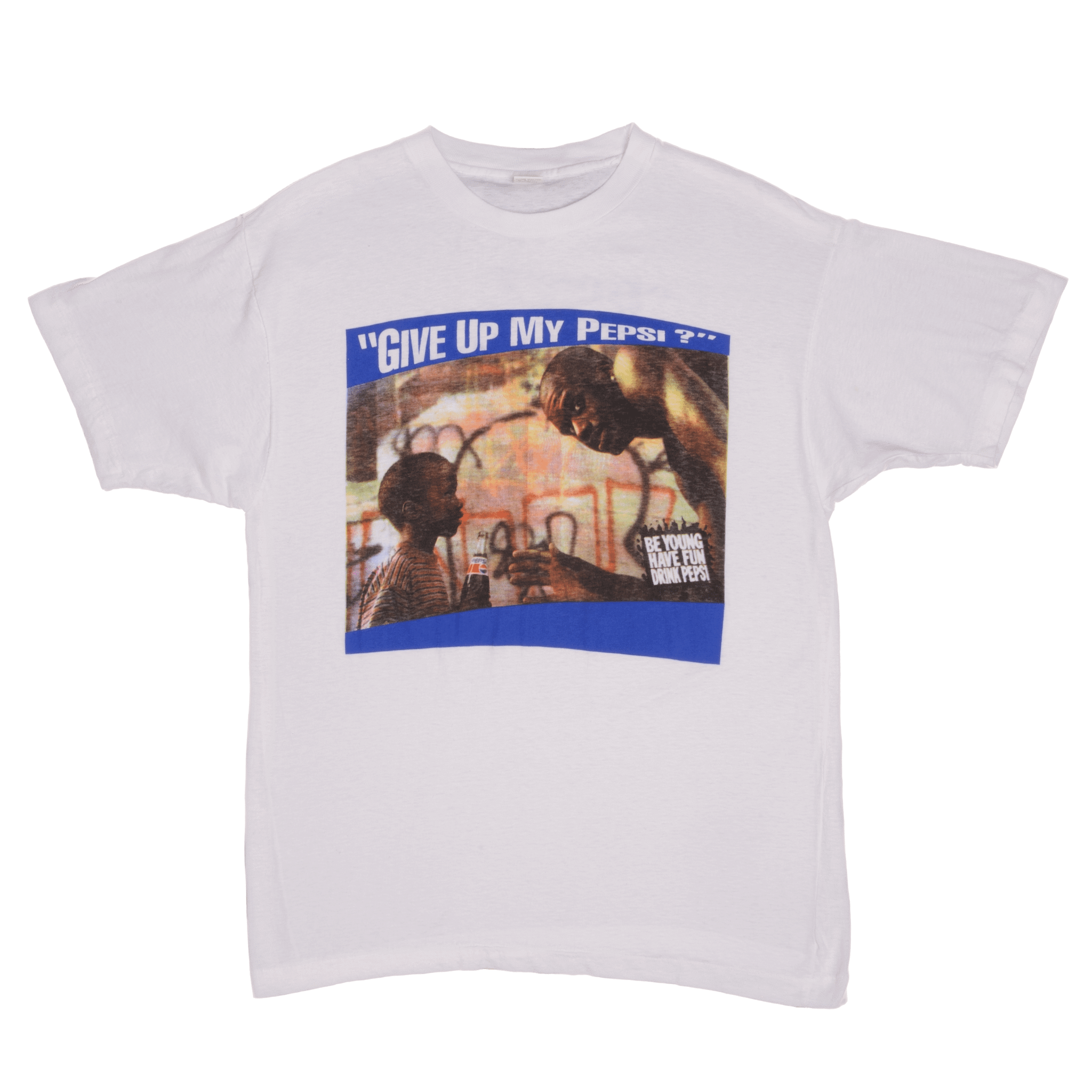 VINTAGE GIVE UP MY PEPSI COLA SHAQ O'NEIL TEE SHIRT 1990S SIZE LARGE