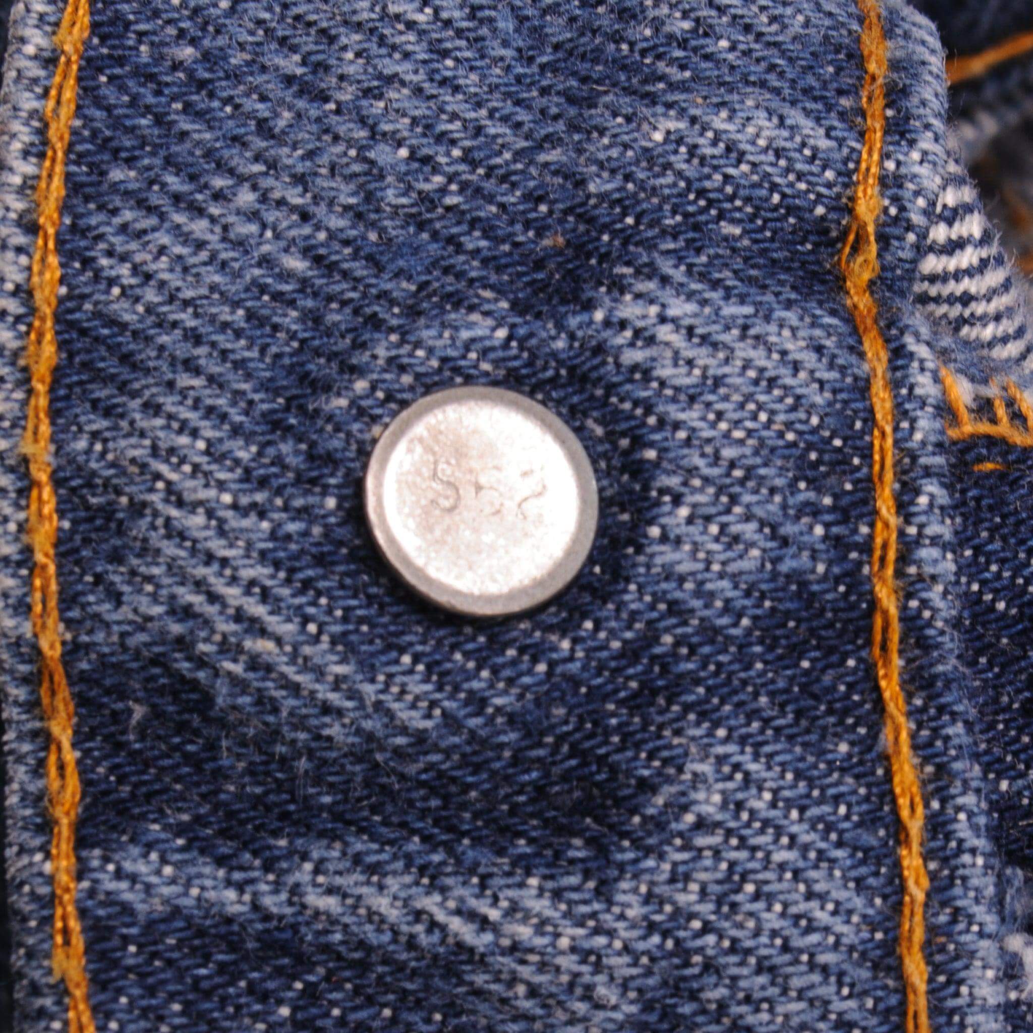 VINTAGE LEVIS BELL BOTTOMS 684 JEANS INDIGO ORANGE TAB 70S W31 L29 MADE IN USA