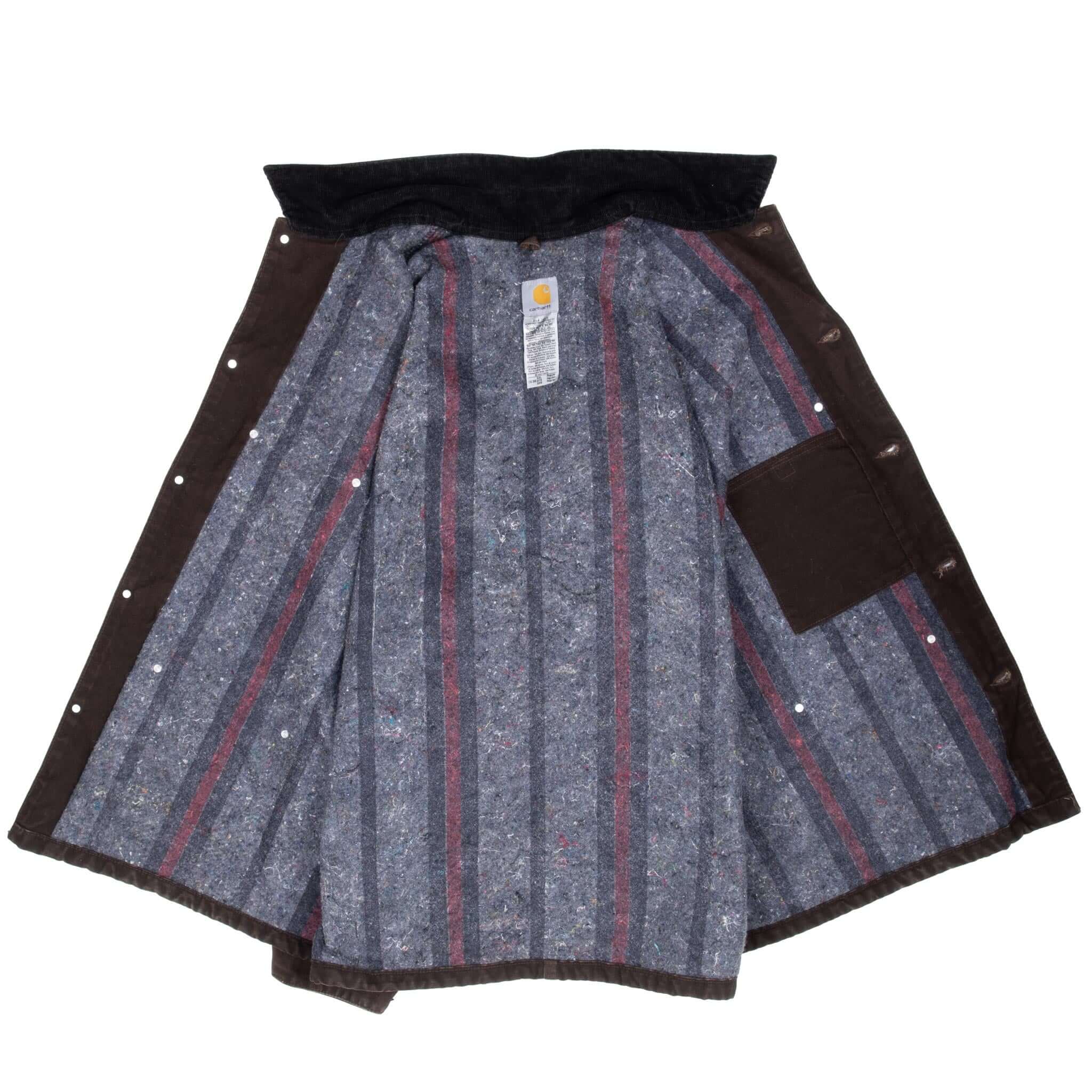 Vintage Carhartt Michigan Blanket Lined Dark Brown Jacket C02Dkb 2007 Size 2XL