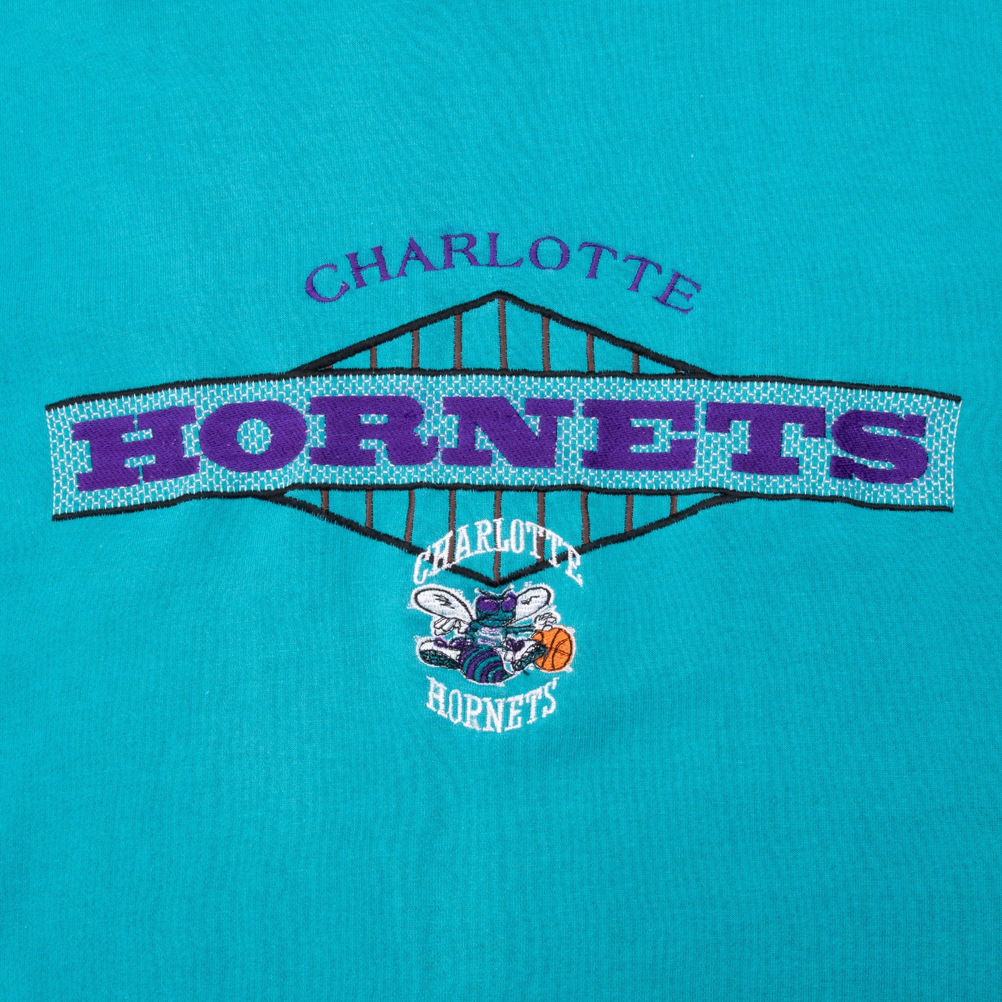 Vintage Nba Charlotte Hornets Embroidered Starter Sweatshirt 1990S Size XL