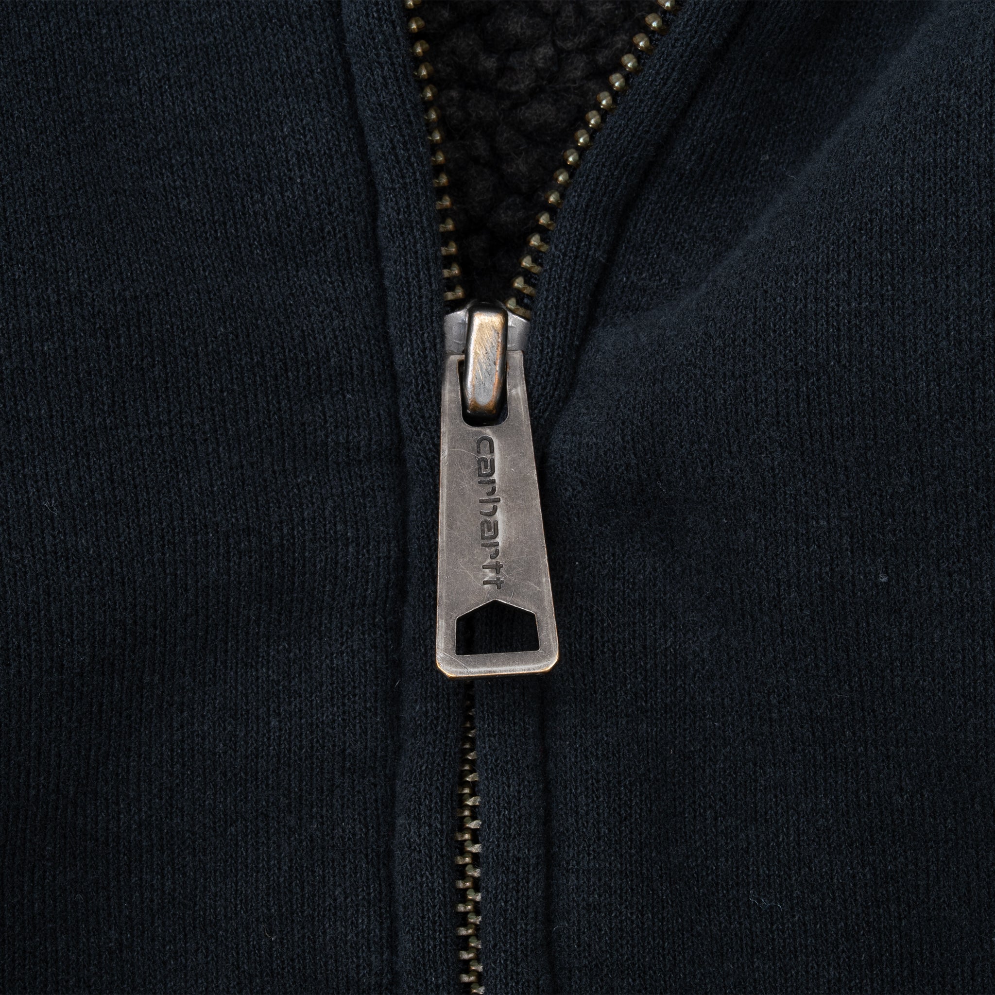 Vintage Carhartt Heavyweight Sherpa Lined Full Zip Black Hoodie Sweatshirt Size 2XL