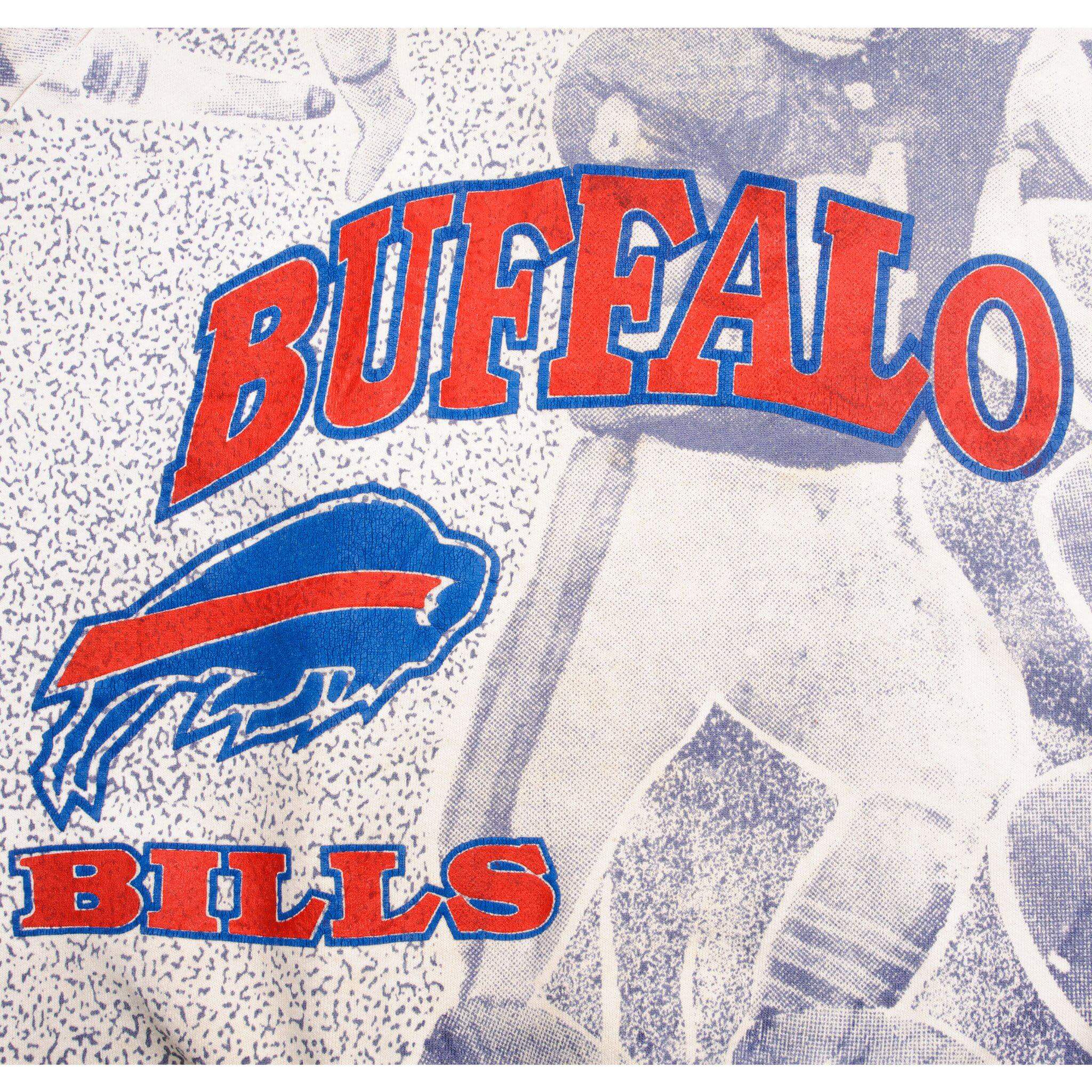 VINTAGE NFL BUFFALO BILLS ALL OVER PRINT SWEATSHIRT SIZE XL