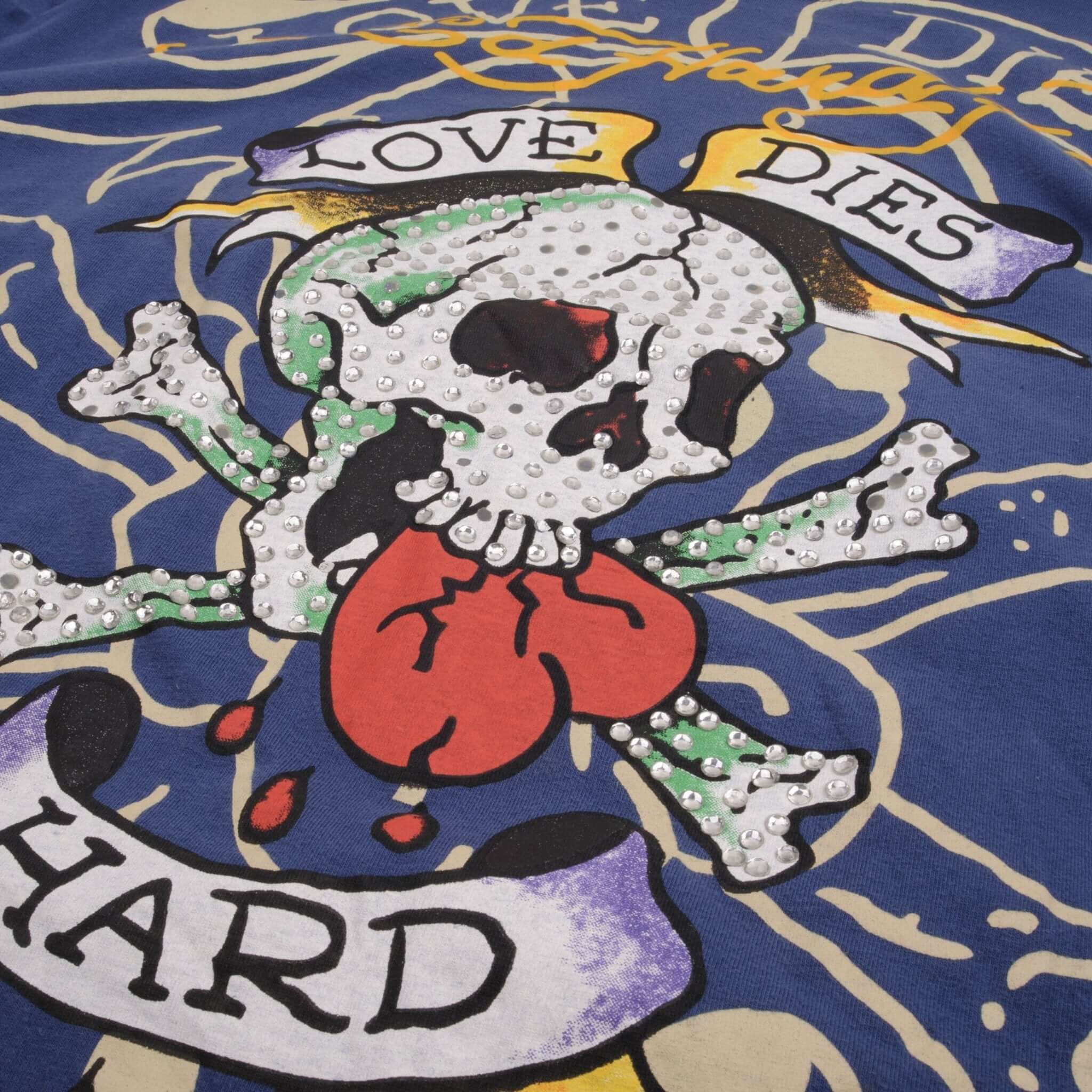 Vintage Ed Hardy By Christian Audigier Love Dies Hard Tee Shirt 2000S Size XL