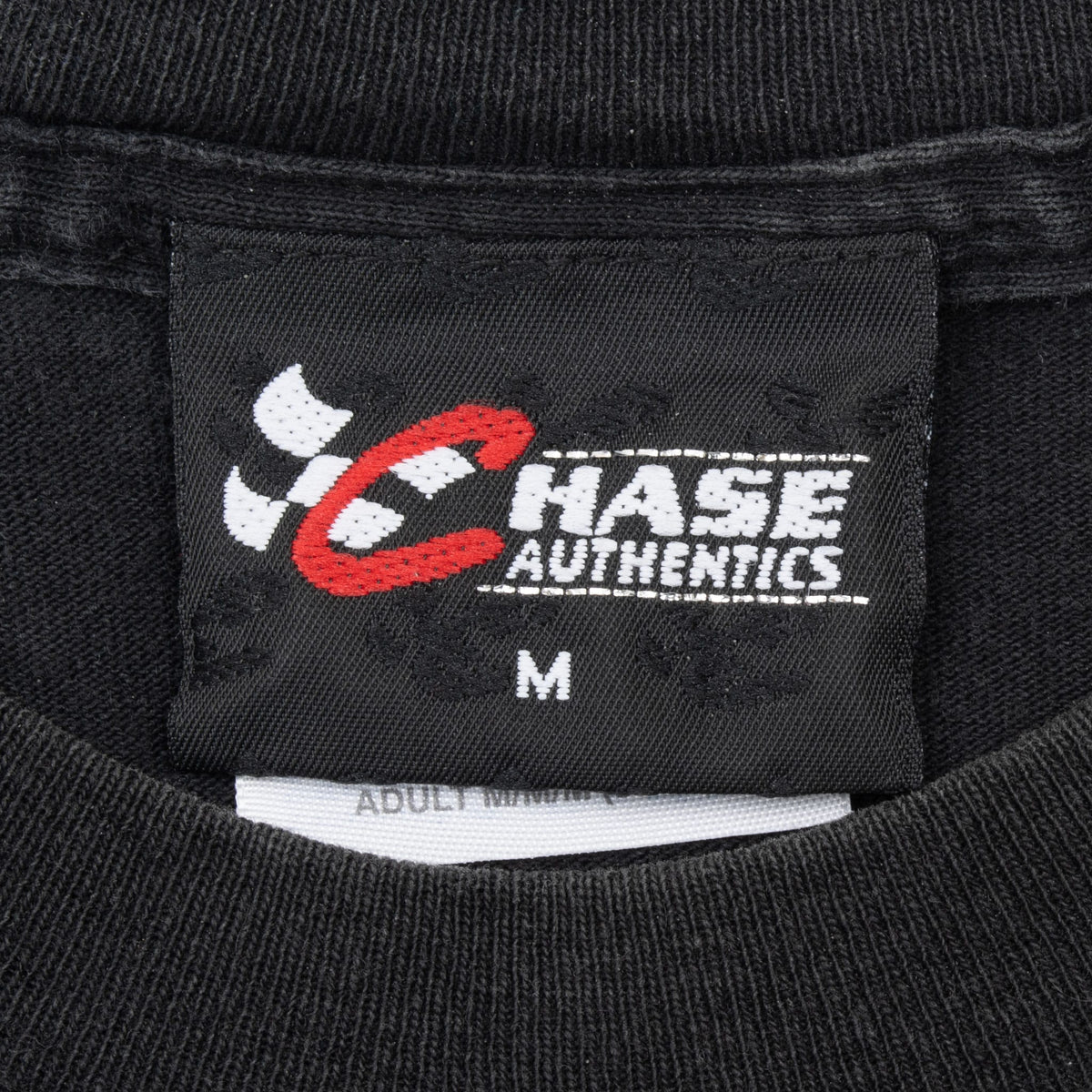 Chase Authentics M neck tag on black Dale Earnhardt T-shirt