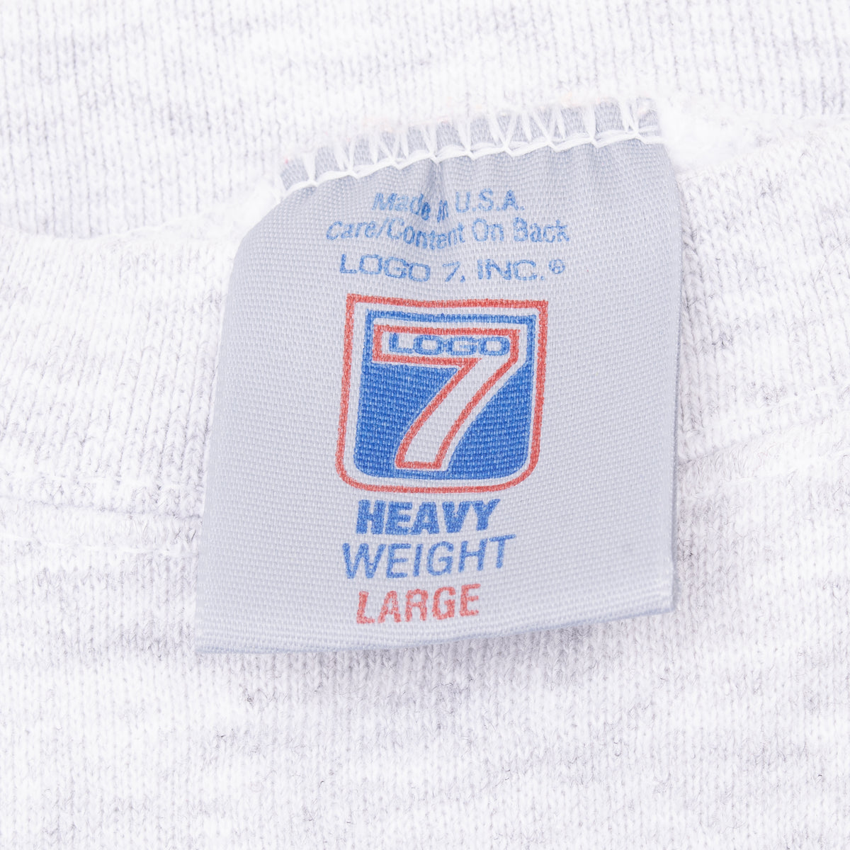 Logo 7 Heavy Weight large garment tag with Made in USA text