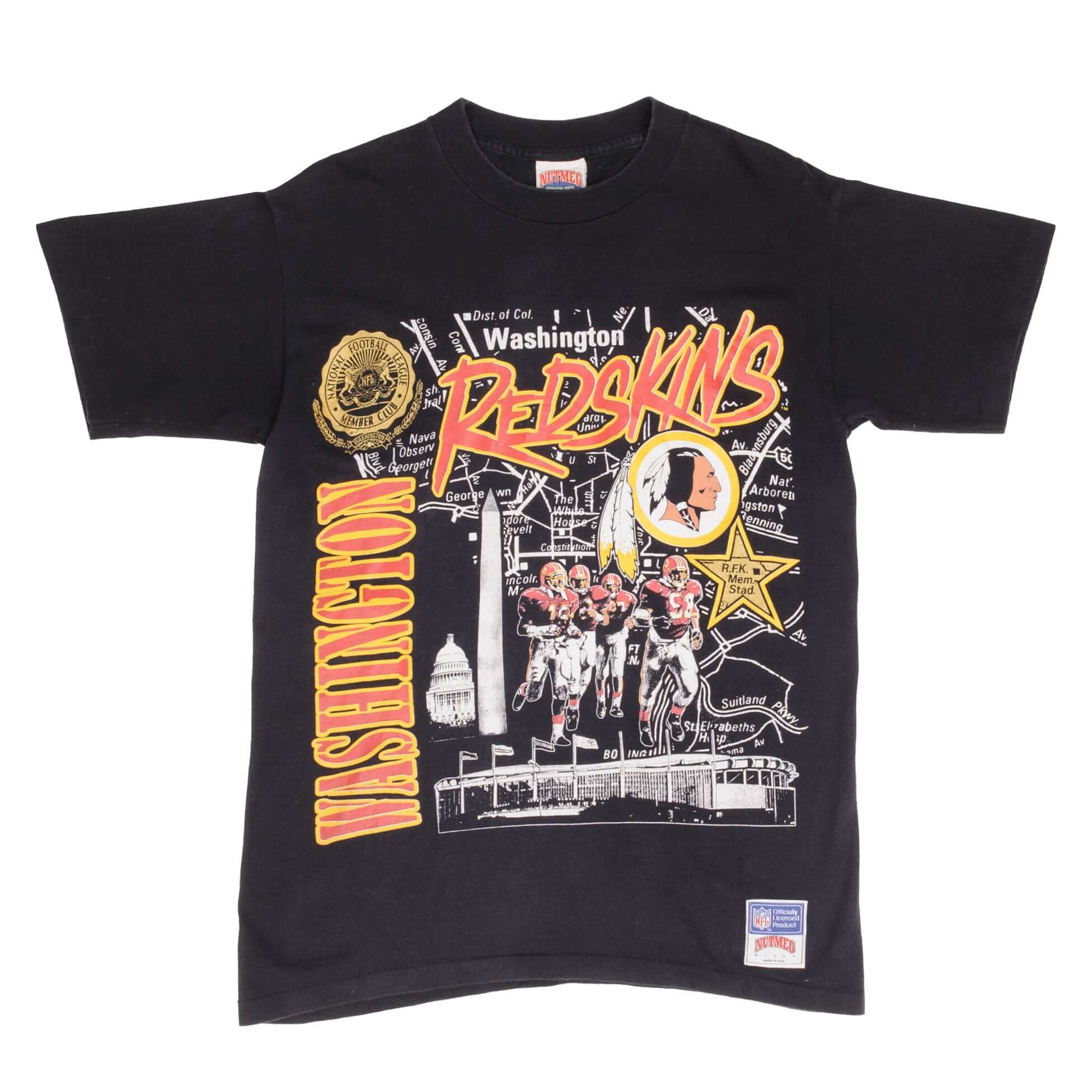 Vintage Nfl Washington Redskins 1990S Tee Shirt Size Medium Made In Usa With Single Stitch Sleeves