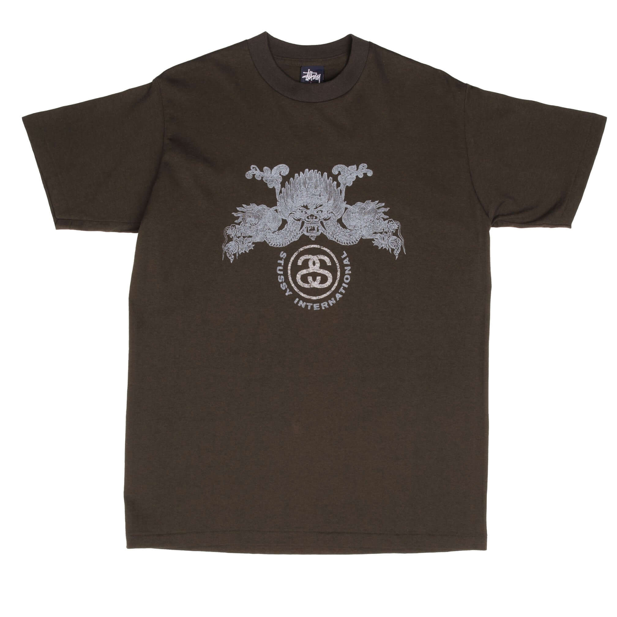 Vintage Stussy Dragon Tee Shirt 1990S Size Large Made In Usa With Single Stitch Sleeves