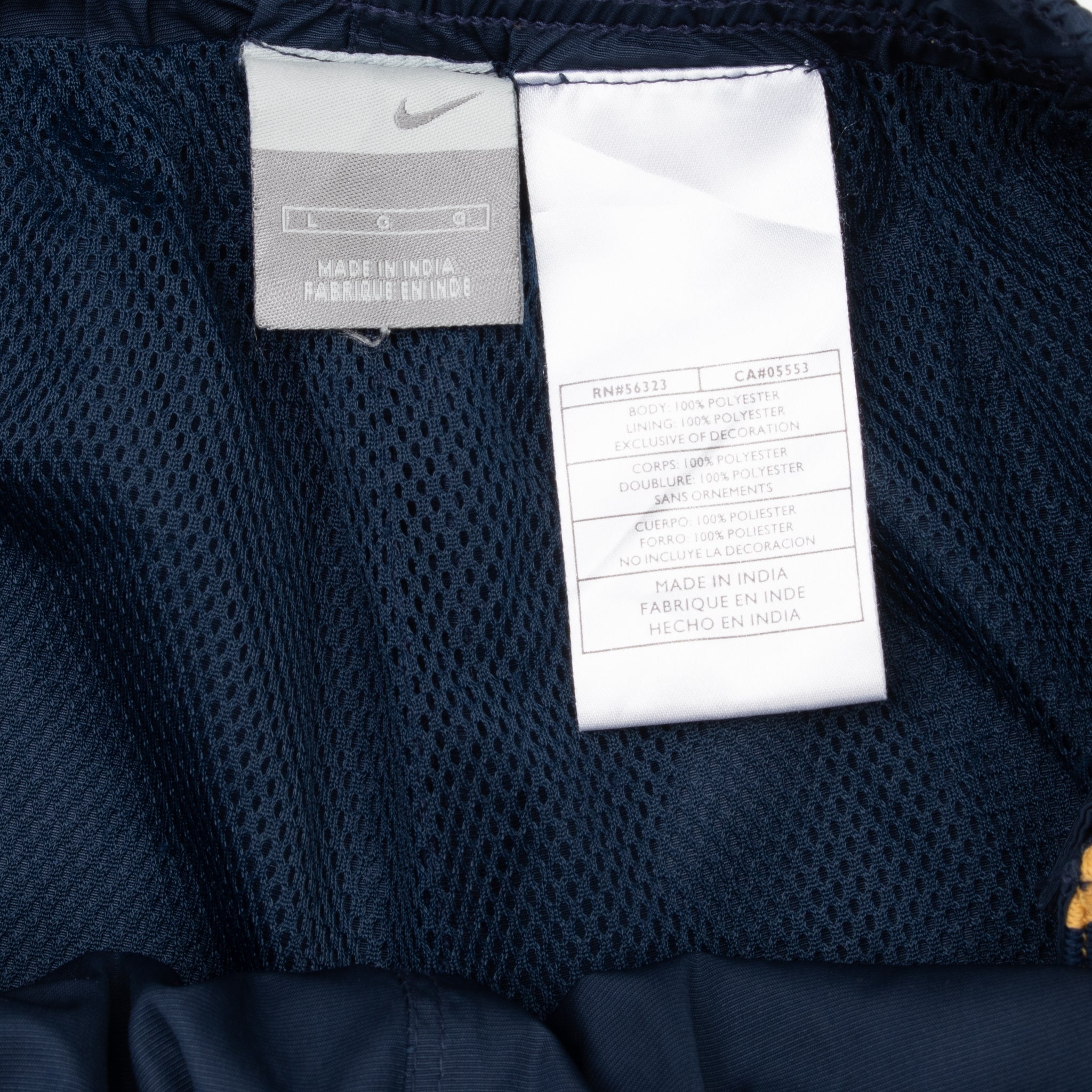 Vintage Nike Classic Swoosh Blue Gold Track Pants 2000S Size Large