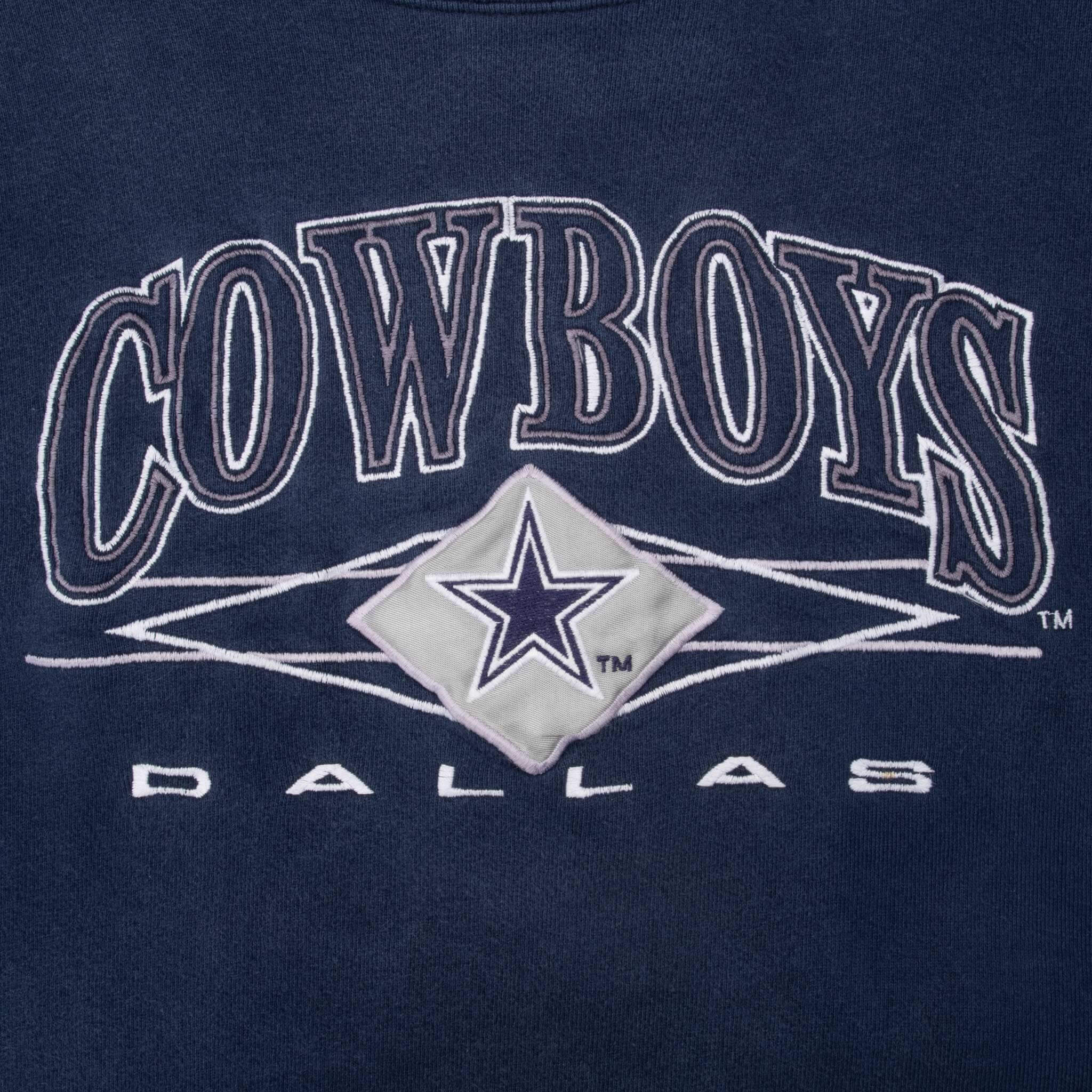 Vintage Nfl Dallas Cowboys Embroidered Sweatshirt 1990S Size XL Made In USA
