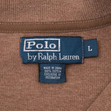 Vintage Polo Ralph Lauren Brown Quarter 1/4 Zip Sweater 1990S Size Large