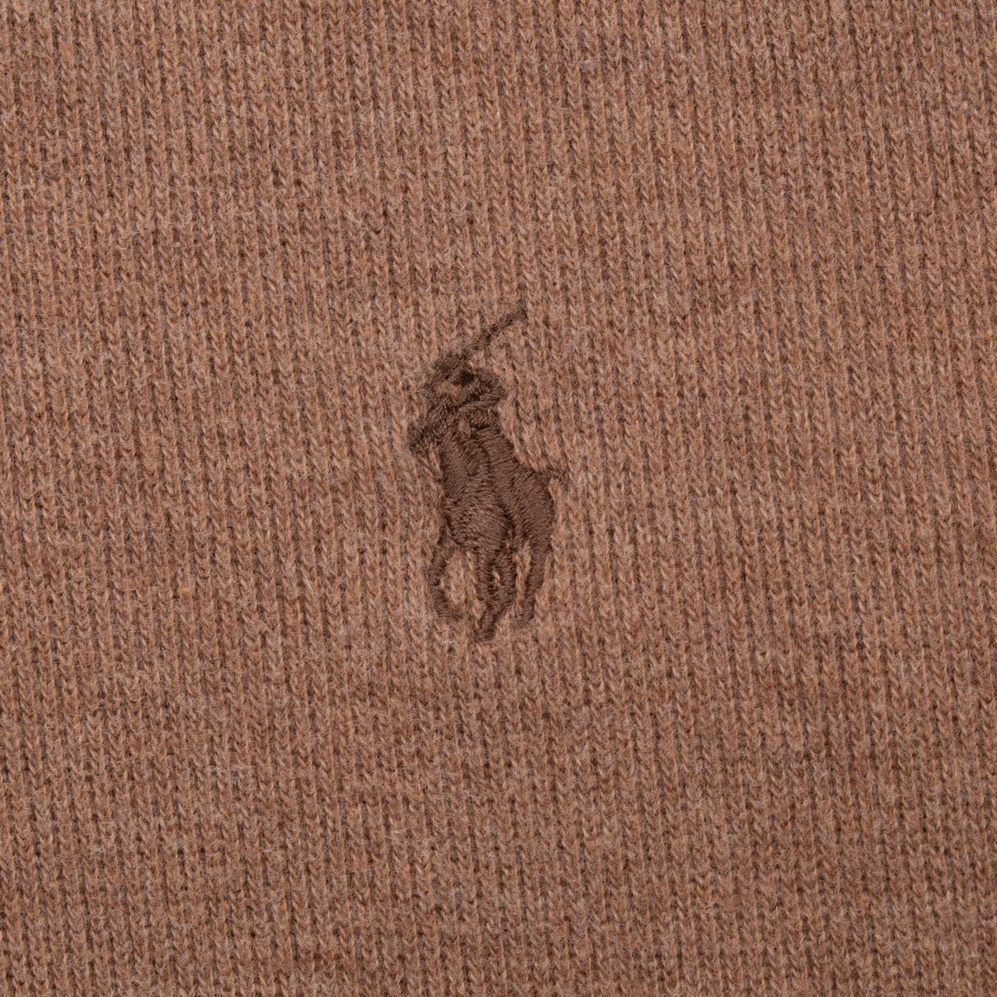 Vintage Polo Ralph Lauren Brown Quarter 1/4 Zip Sweater 1990S Size Large