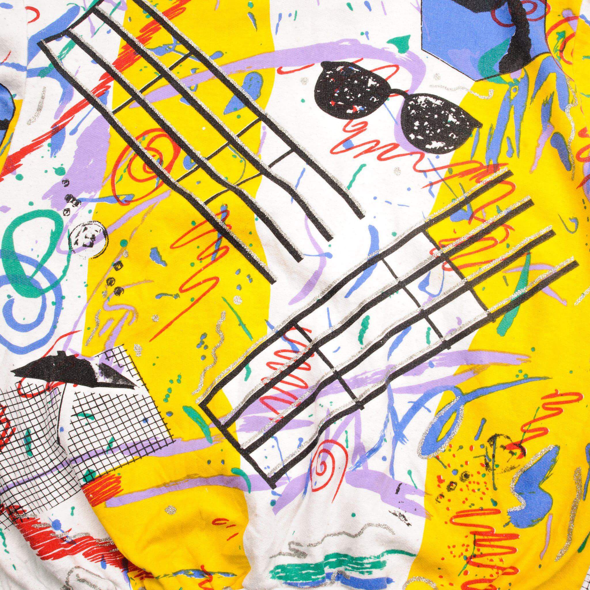 VINTAGE ALL OVER PRINT ELVIS SWEATSHIRT 1989 SIZE LARGE MADE IN USA