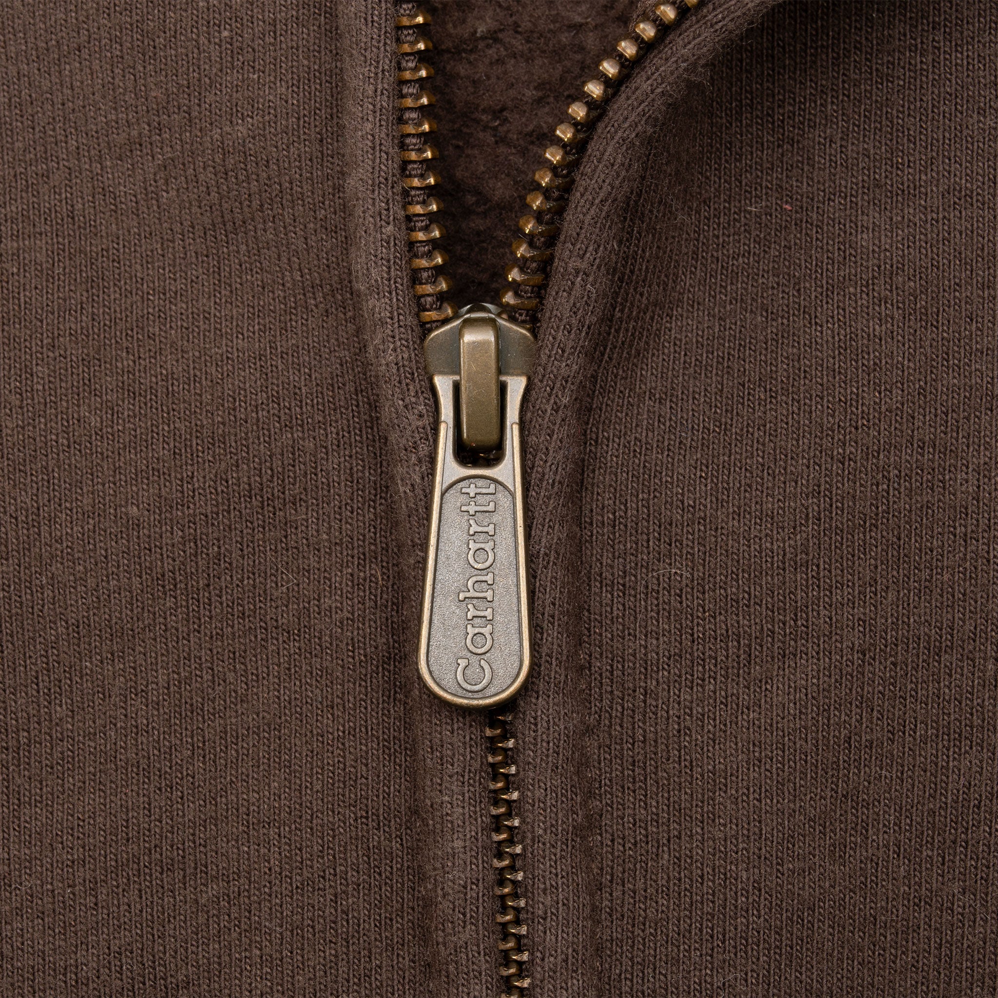 Vintage Carhartt Full Zip Brown Hoodie Sweatshirt 2000S Size Medium