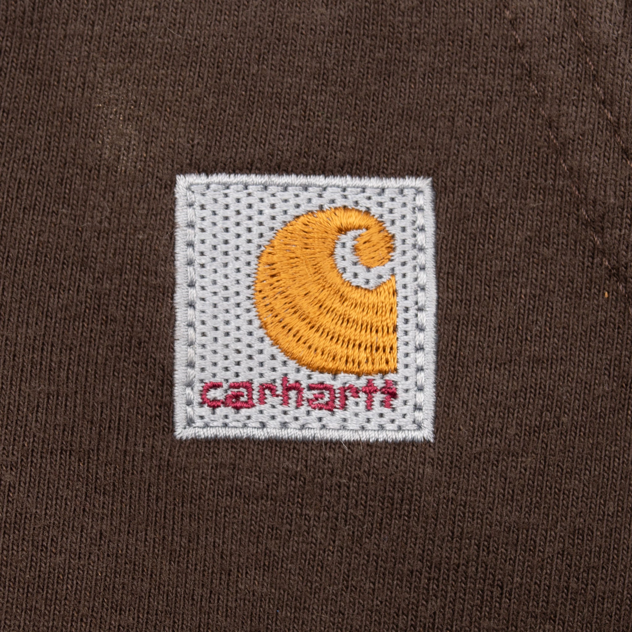 Vintage Carhartt Full Zip Brown Hoodie Sweatshirt 2000S Size Medium