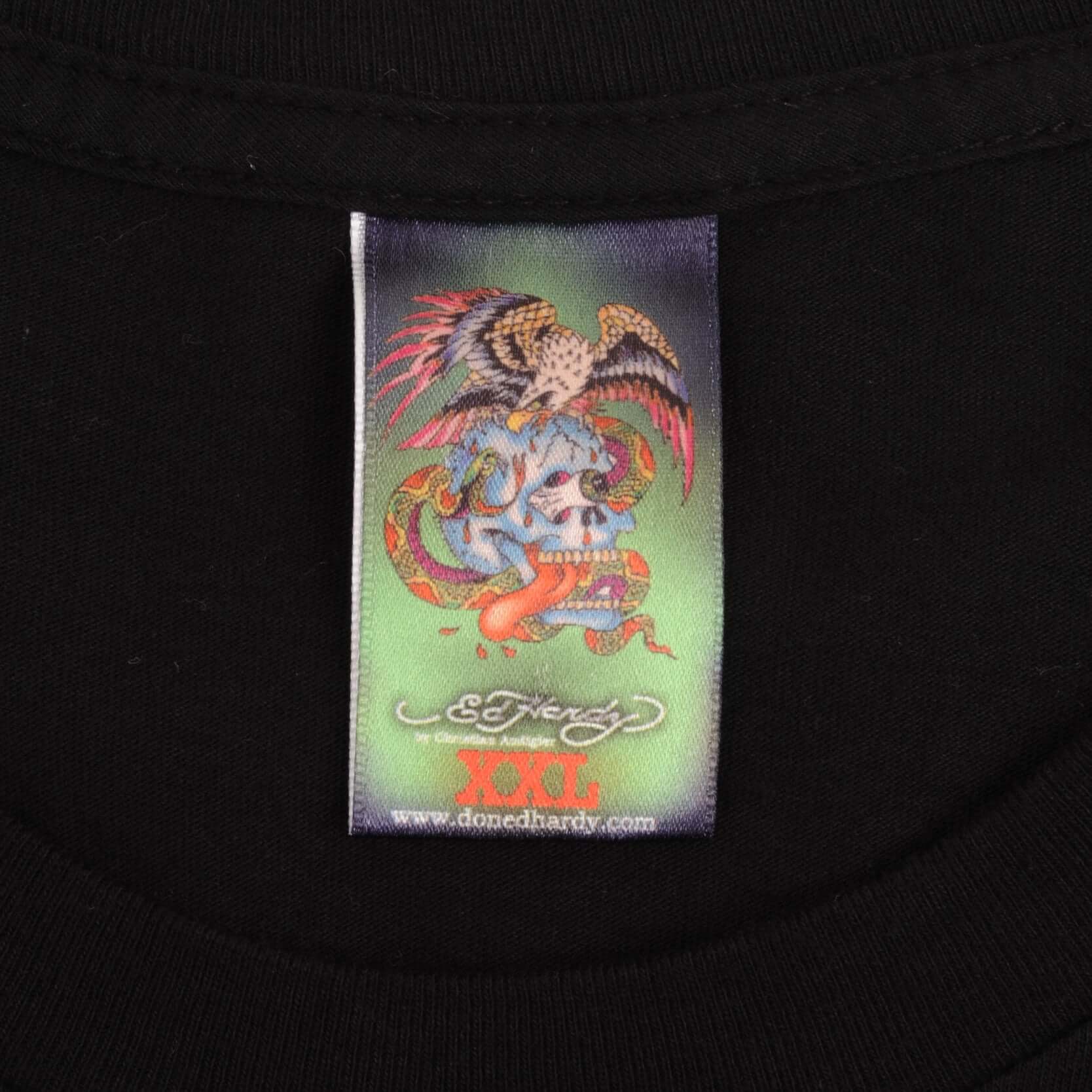 Vintage Ed Hardy By Christian Audigier Love Kills Slowly Skull Tee Shirt 2000S Size 2XL Made In USA