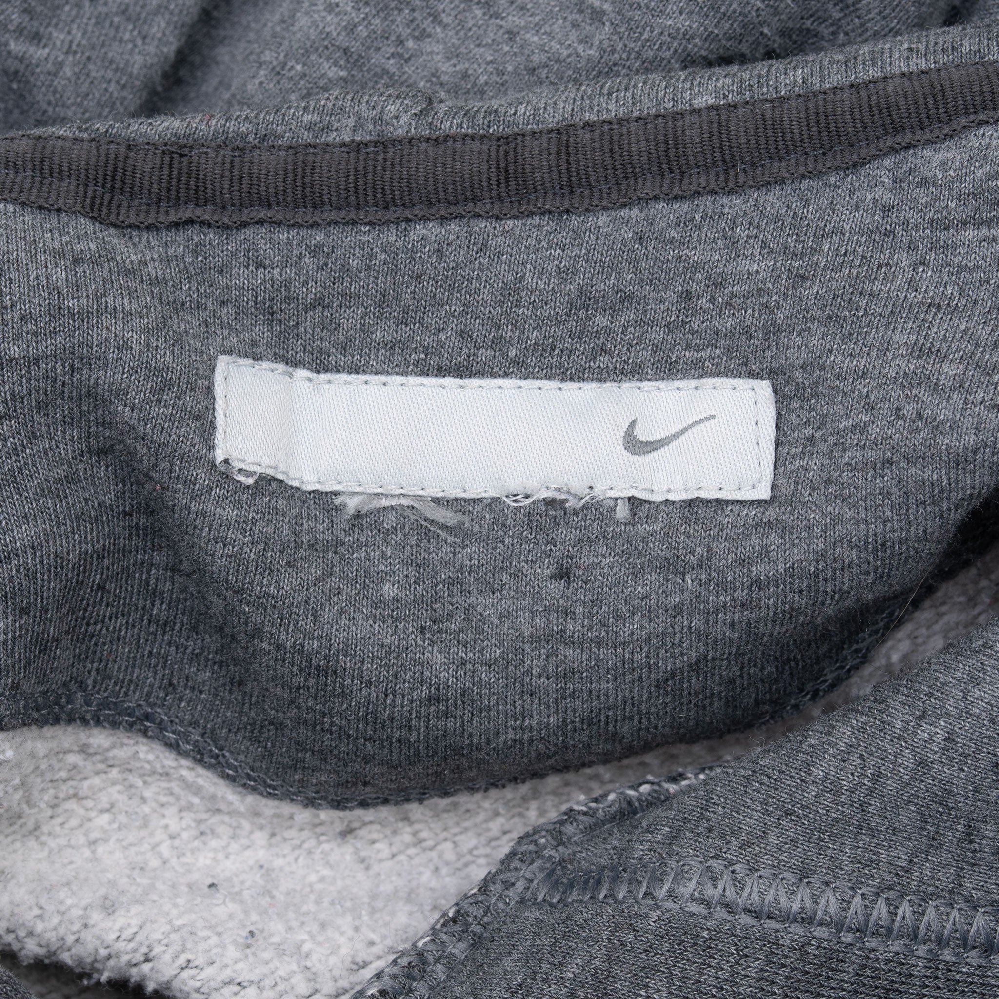 Vintage Nike Spellout Dark Grey Hoodie Sweatshirt 2000S Size Large