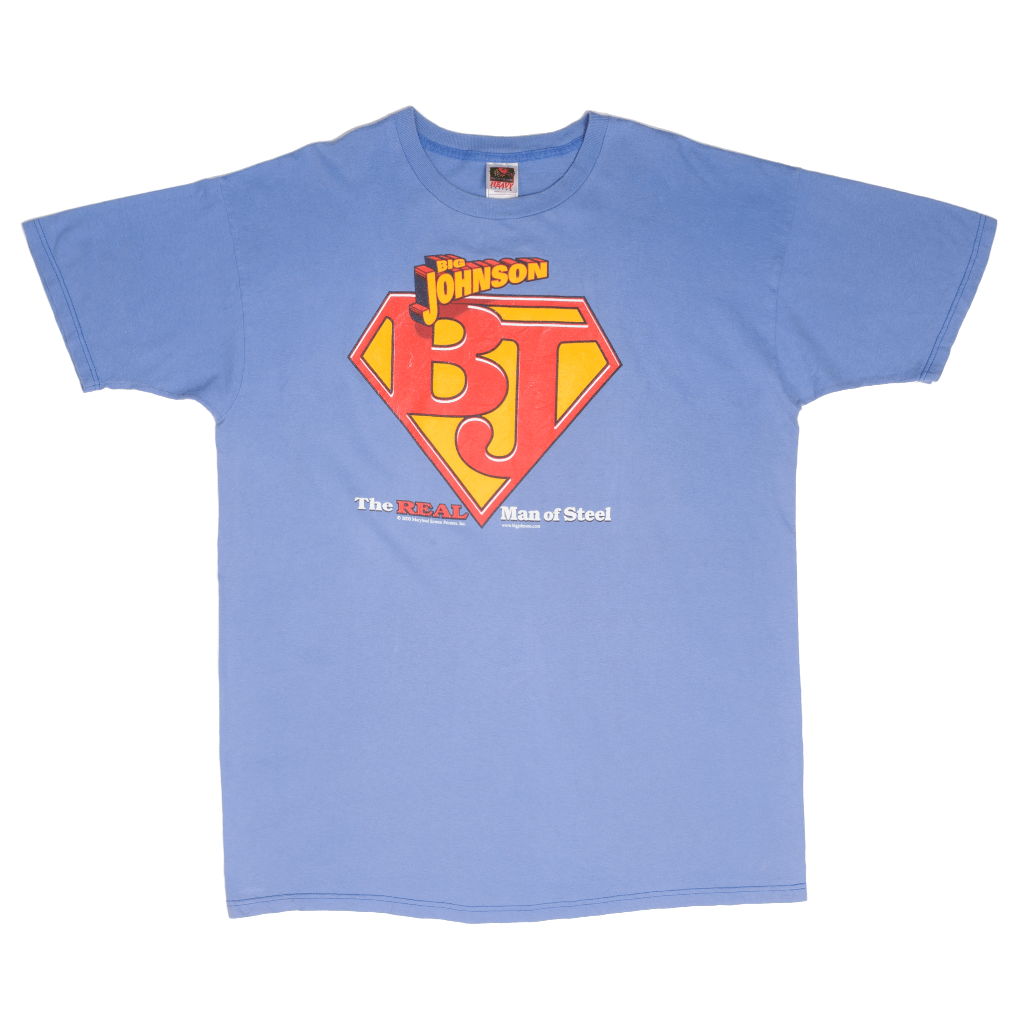 Vintage Big Johnson Superman The Real Man Of Steel Tee Shirt Size XL
